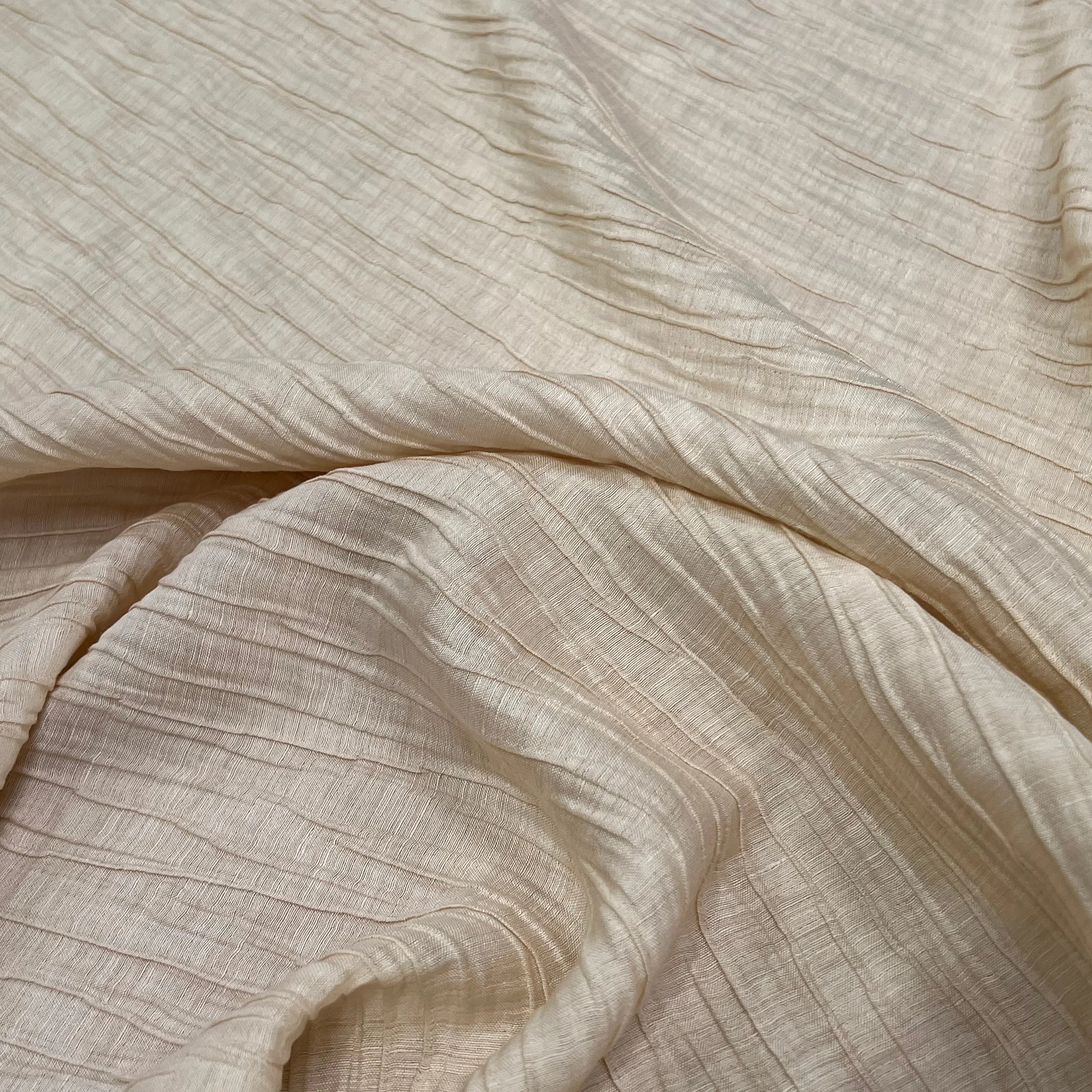 LIN SOIE PLISSÉE VANILLE 22% VISCOSE 66% LIN - My Little Coupon