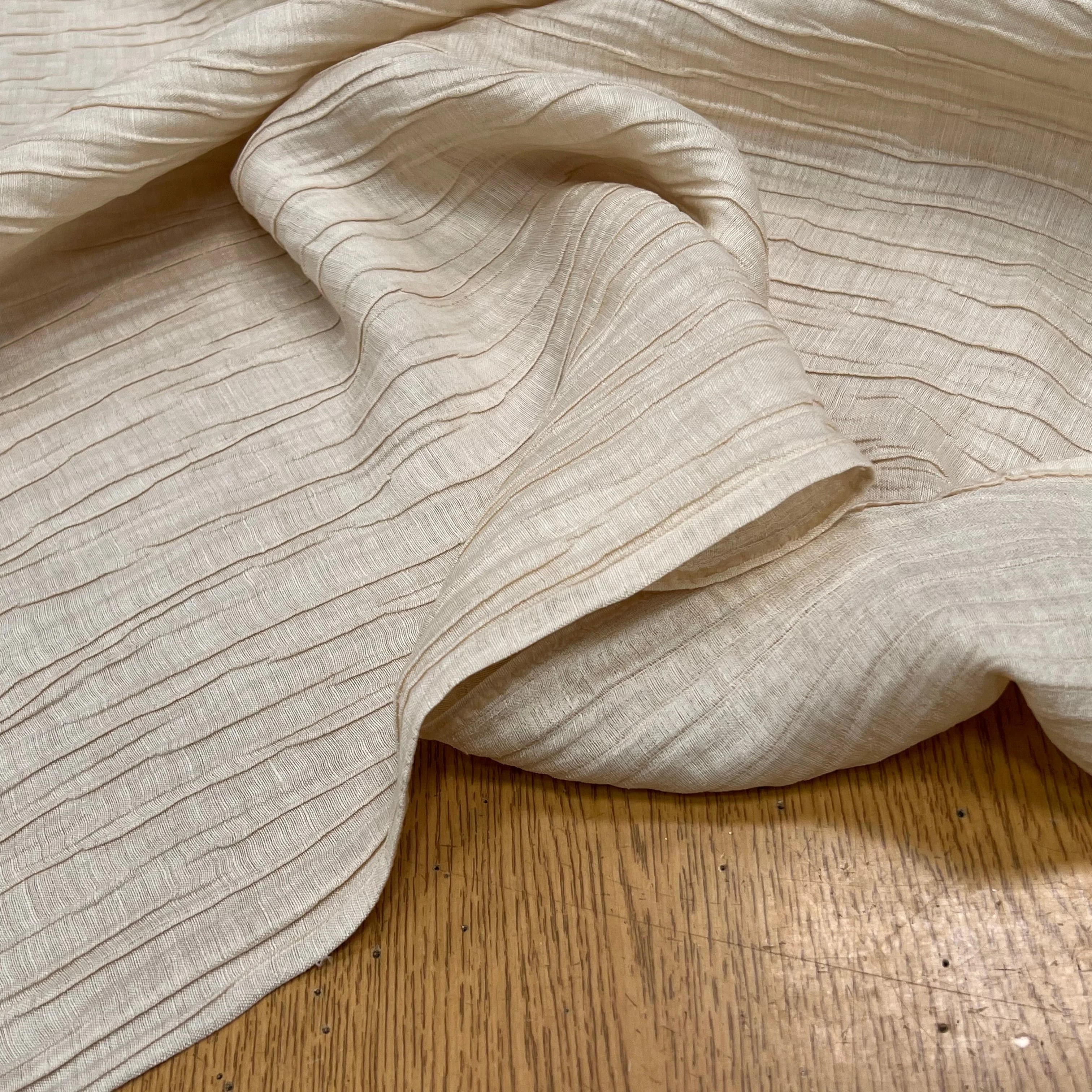 LIN SOIE PLISSÉE VANILLE 22% VISCOSE 66% LIN - My Little Coupon