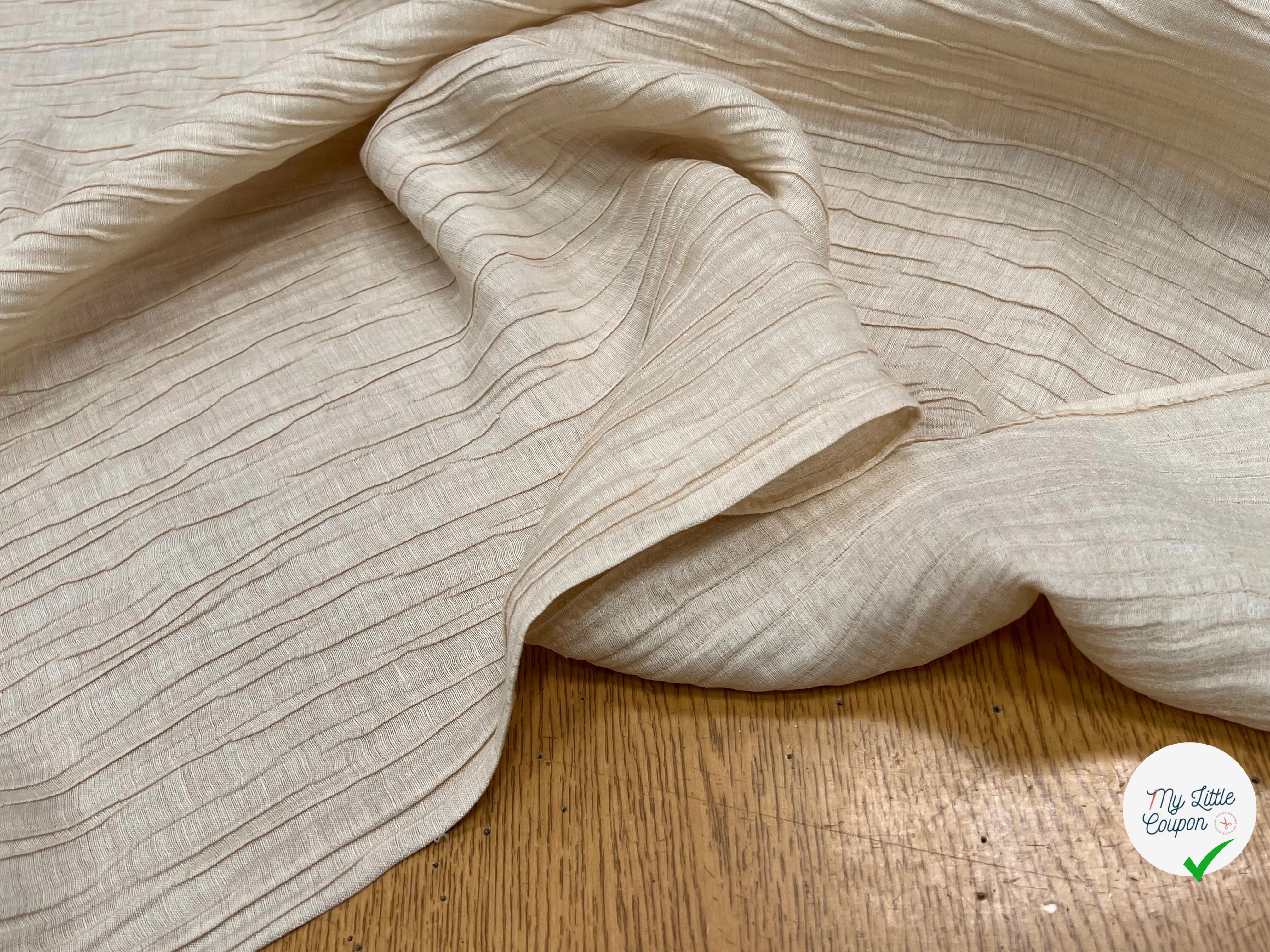 LIN SOIE PLISSÉE VANILLE 22% VISCOSE 66% LIN - My Little Coupon