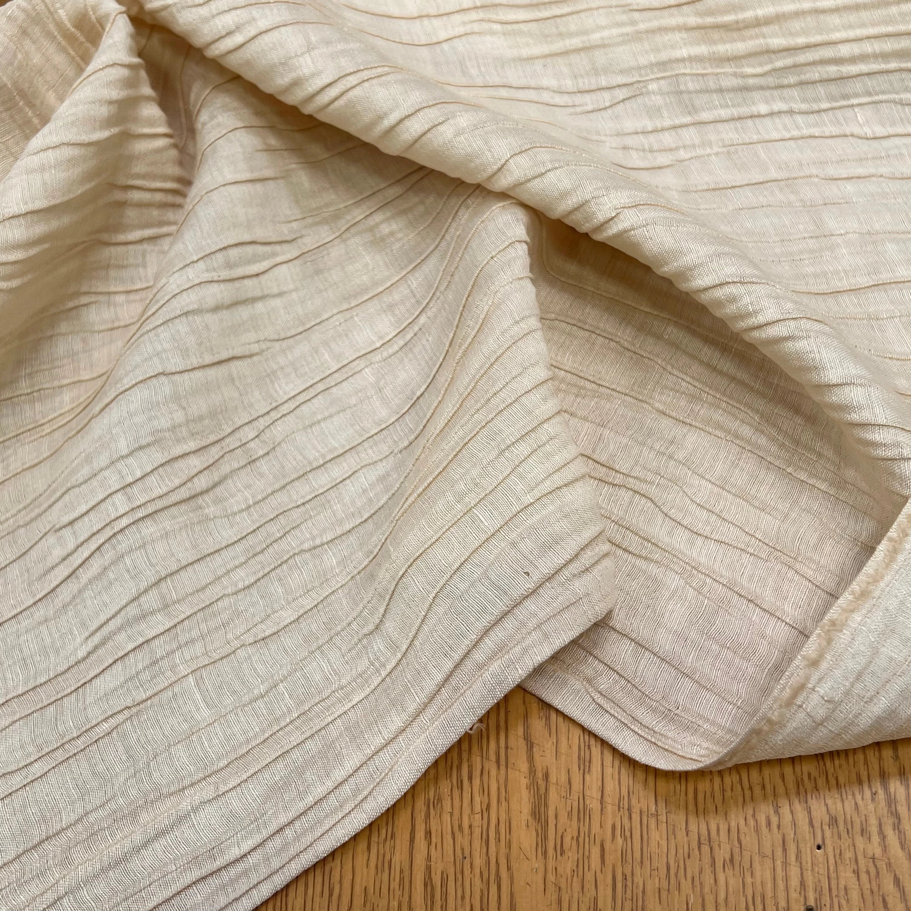 LIN SOIE PLISSÉE VANILLE 22% VISCOSE 66% LIN - My Little Coupon