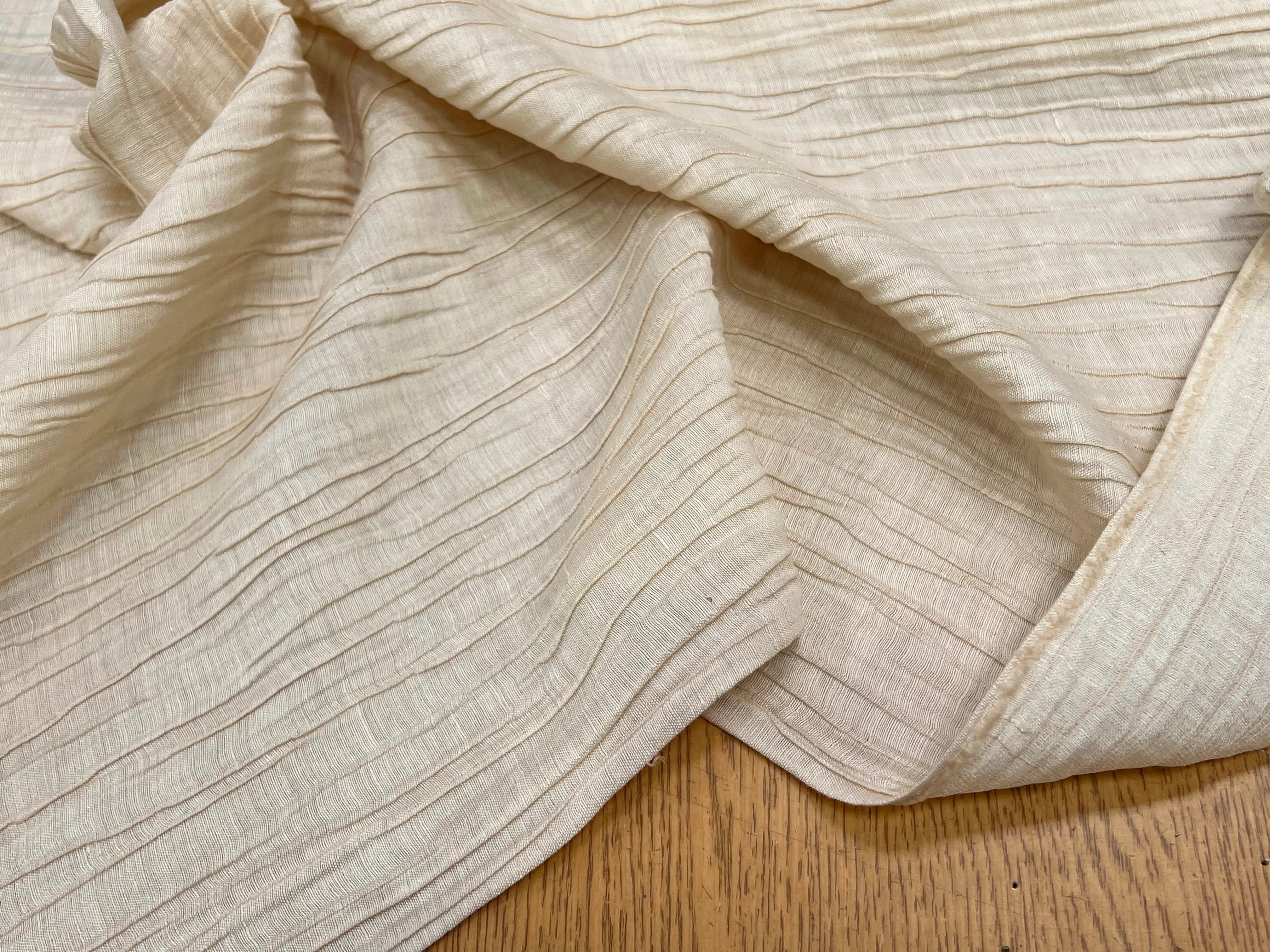 LIN SOIE PLISSÉE VANILLE 22% VISCOSE 66% LIN - My Little Coupon