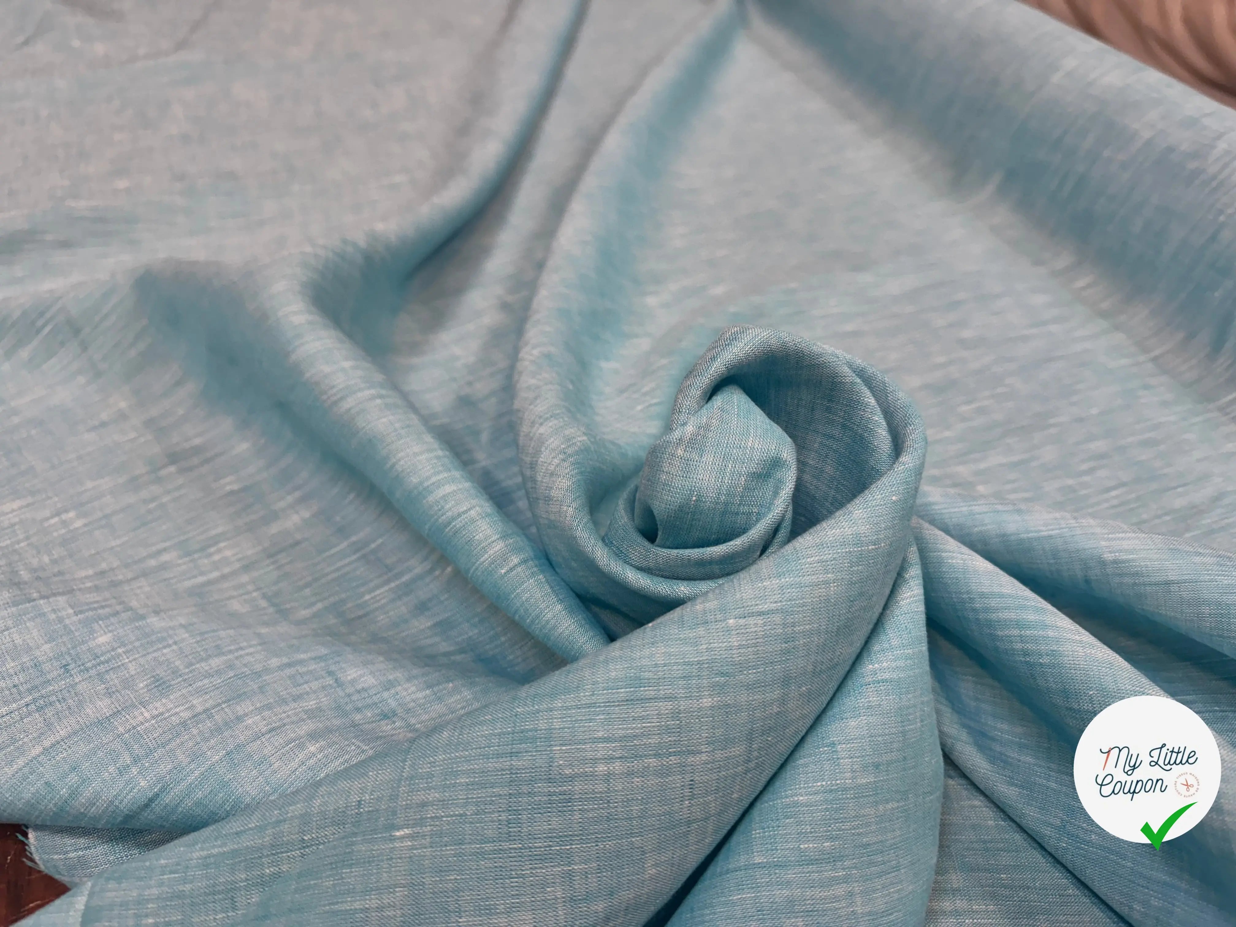 LIN UNI BLEU TURQUOISE OCÉAN - My Little Coupon