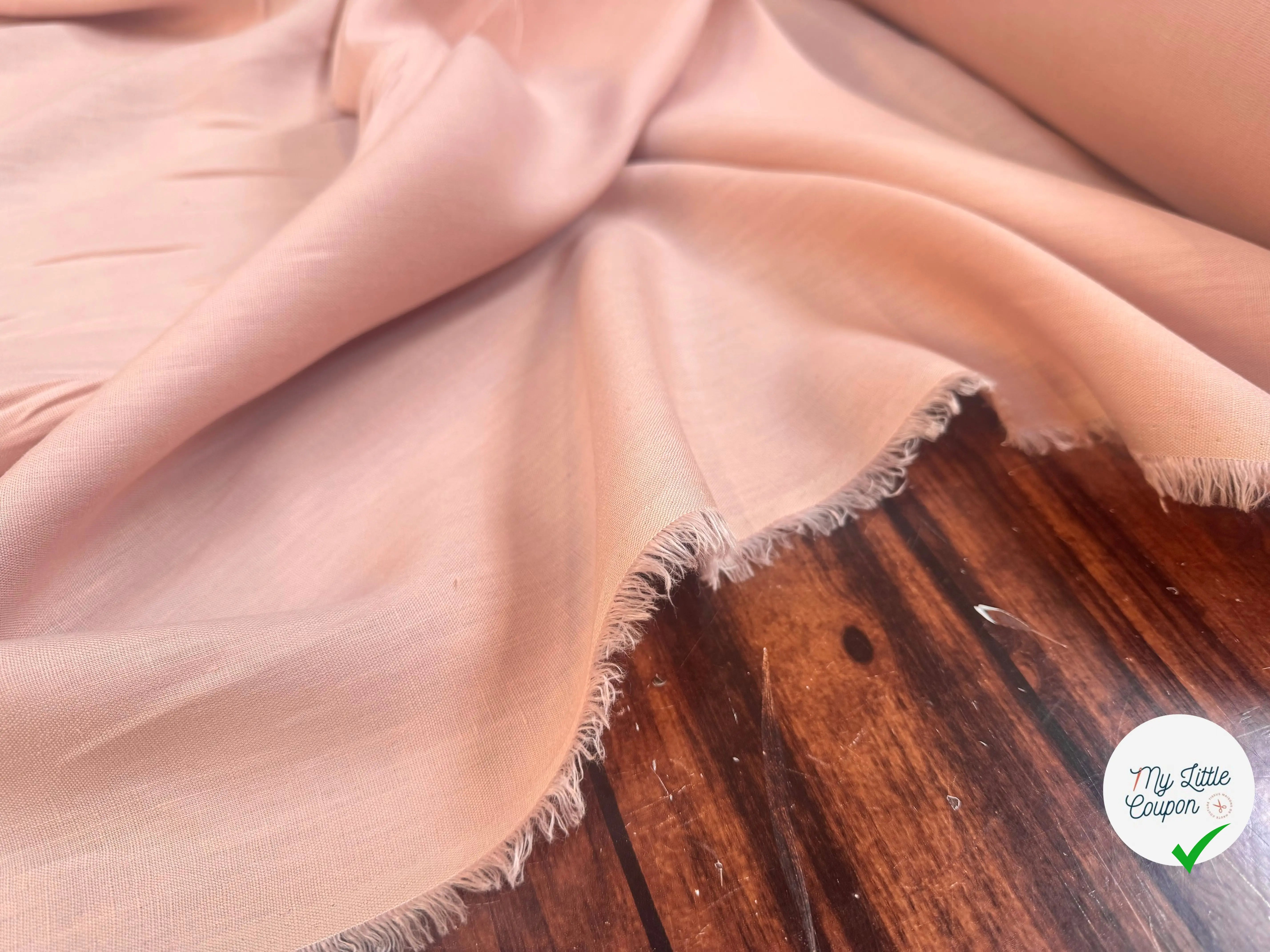 LIN VIEUX ROSE BABY PINK SAUMON - My Little Coupon