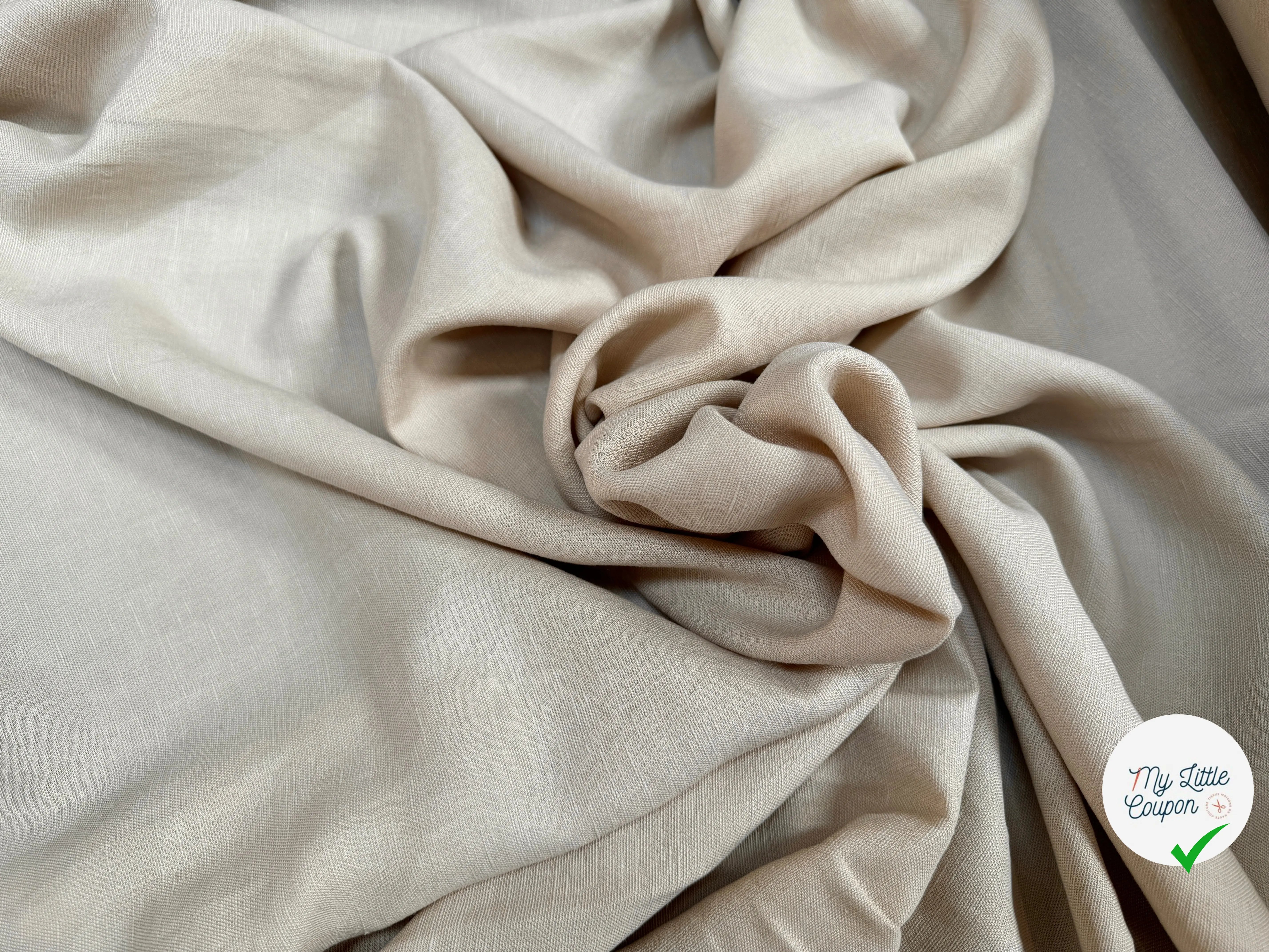 LIN VISCOSE FLAMMÉ NATUREL - My Little Coupon