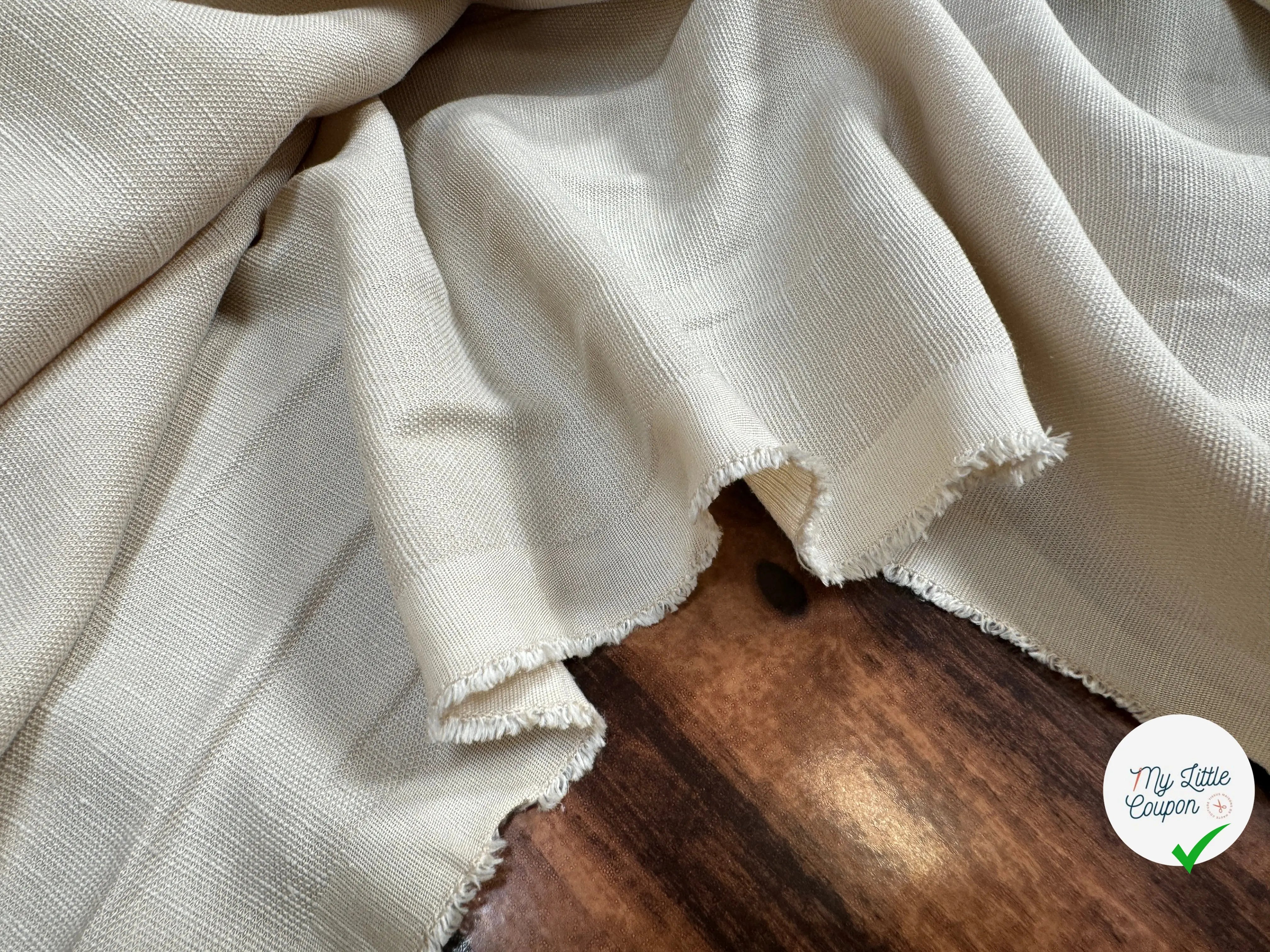 LIN VISCOSE FLAMMÉ NATUREL - My Little Coupon