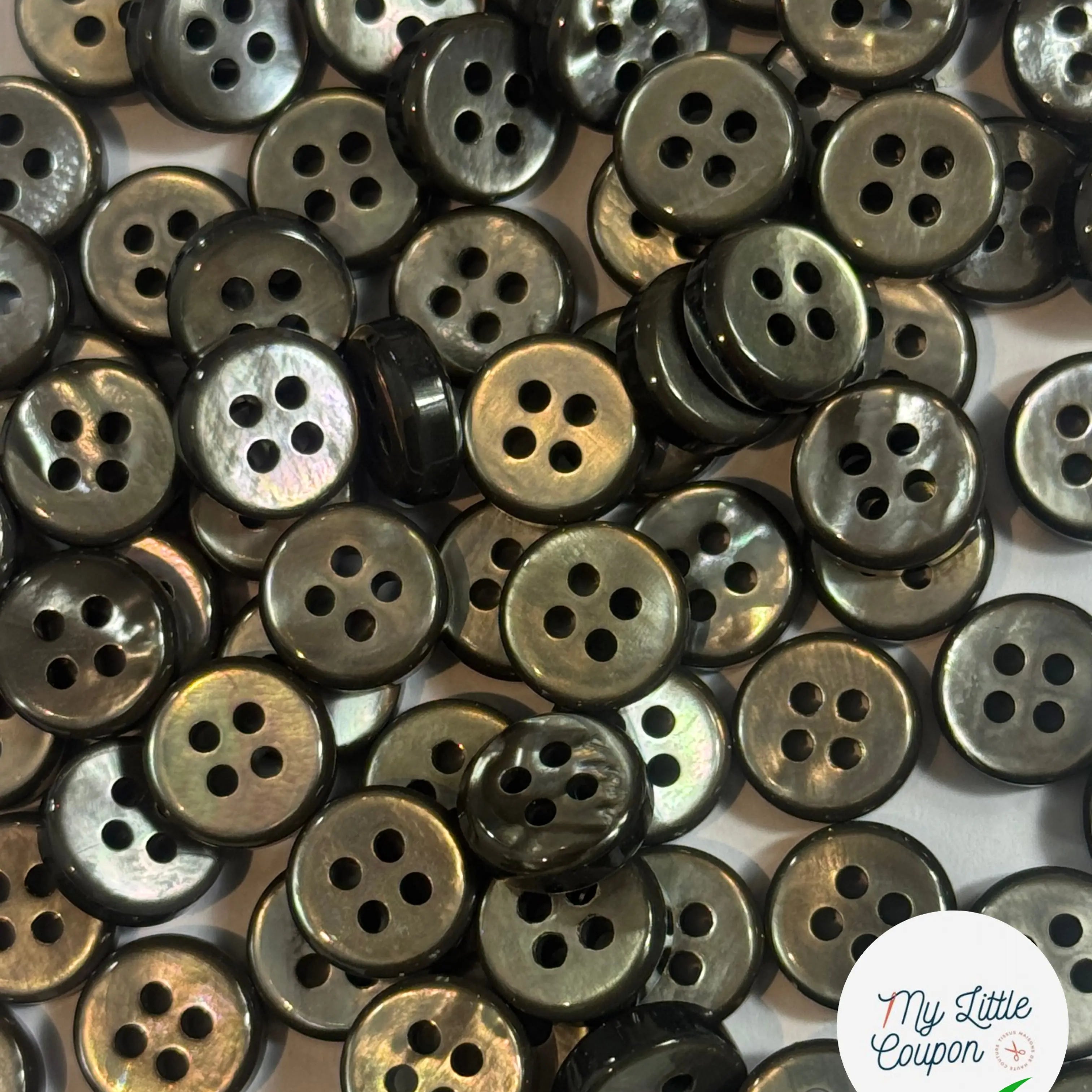 LOT DE 10 BOUTONS SOUPLES GRIS SIDERAL 10MM - My Little Coupon