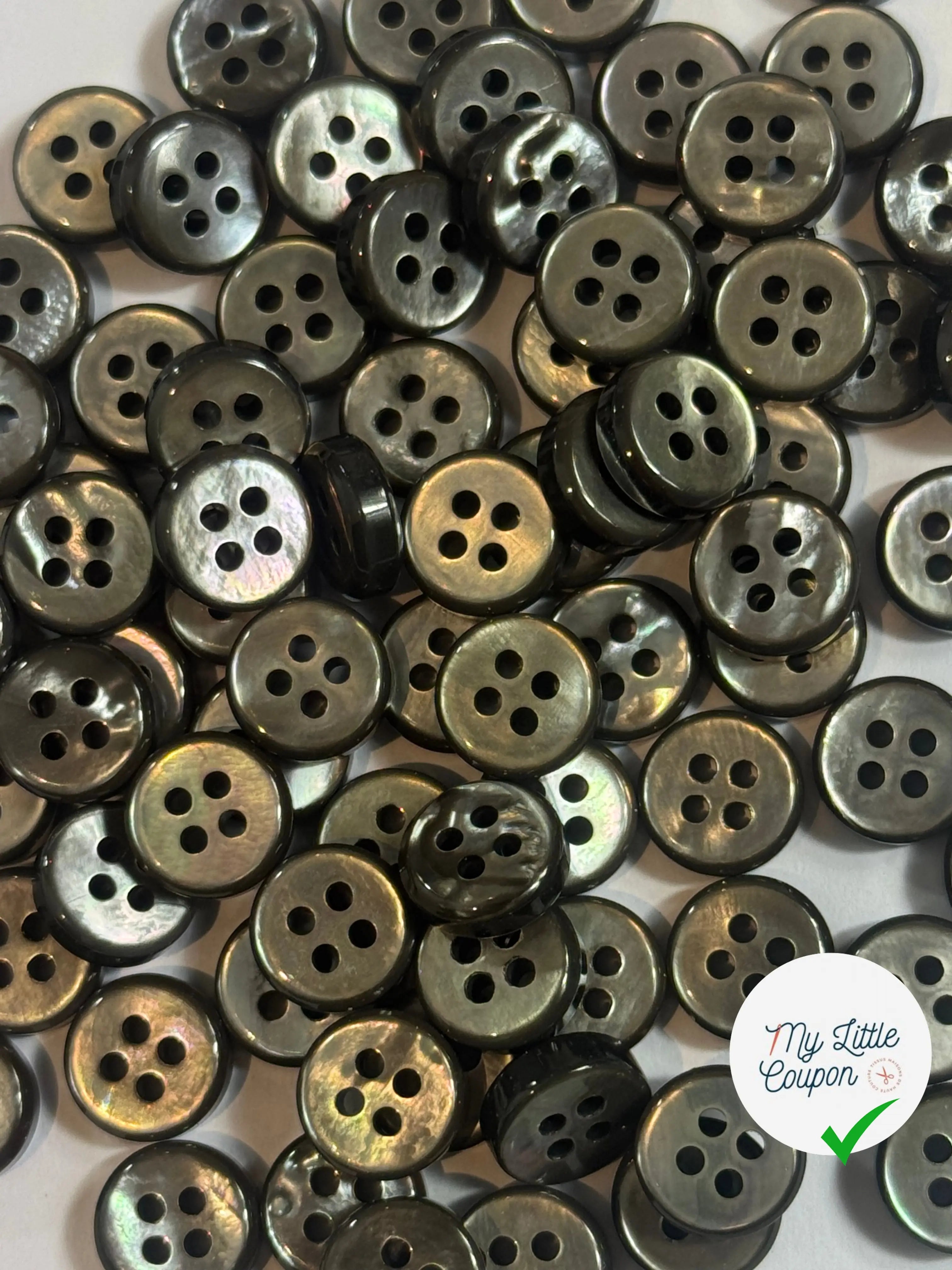 LOT DE 10 BOUTONS SOUPLES GRIS SIDERAL 10MM - My Little Coupon