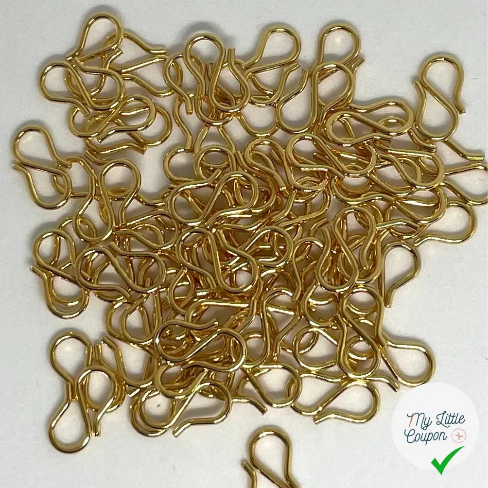 LOT DE 2 ATTACHES EN S DORE 13MM - My Little Coupon