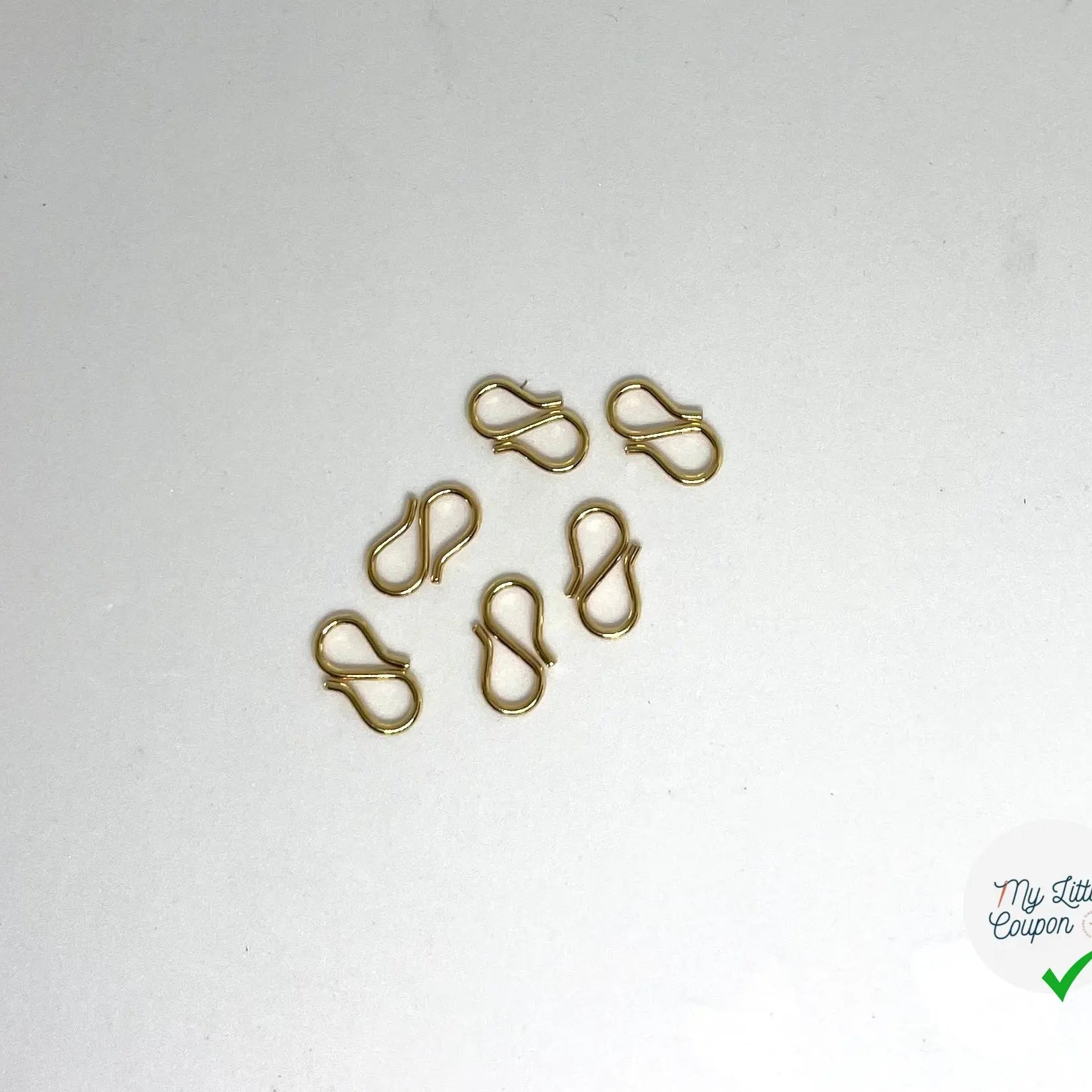 LOT DE 2 ATTACHES EN S DORE 13MM - My Little Coupon