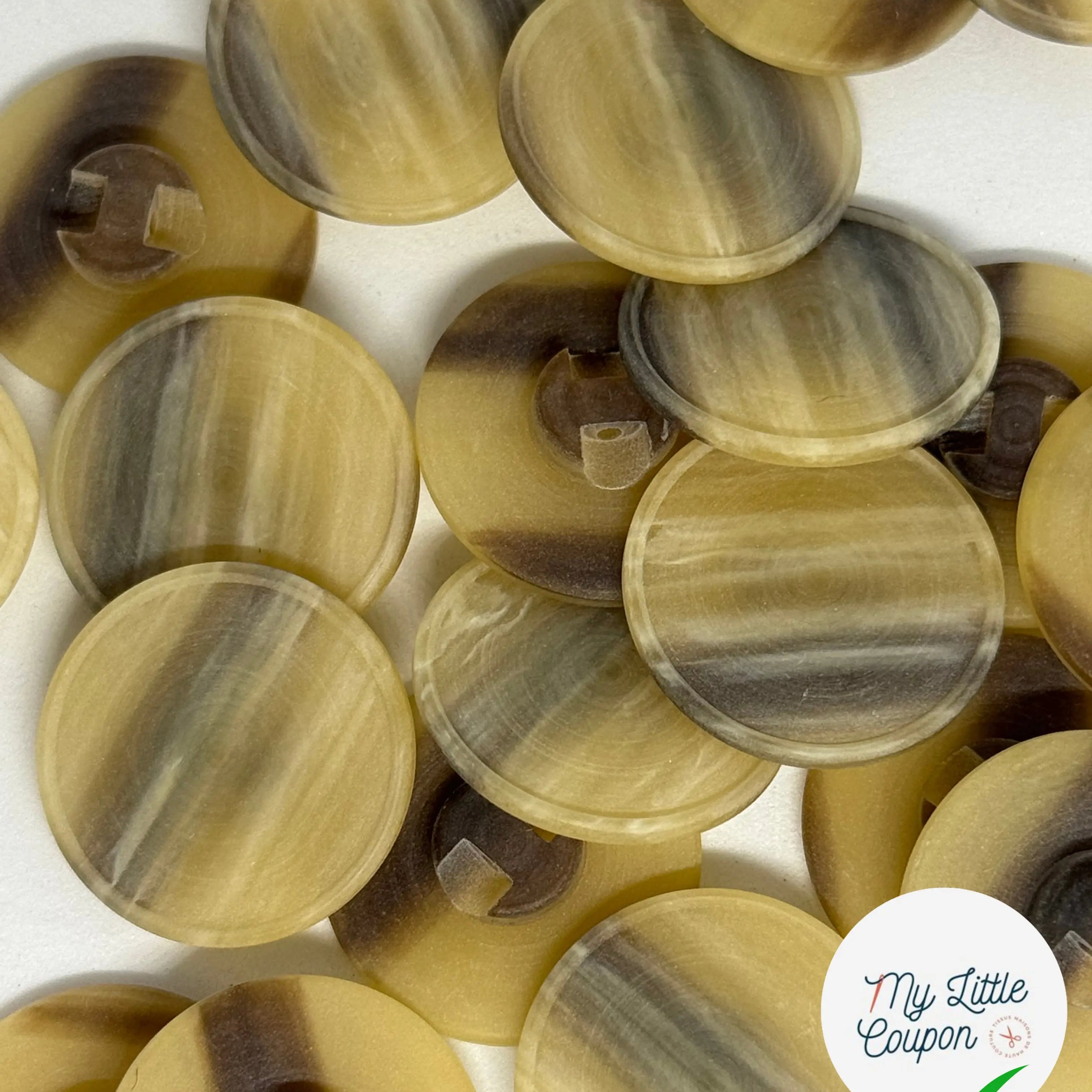 LOT DE 5 BOUTON À QUEUE MARBRÉ PVC - My Little Coupon