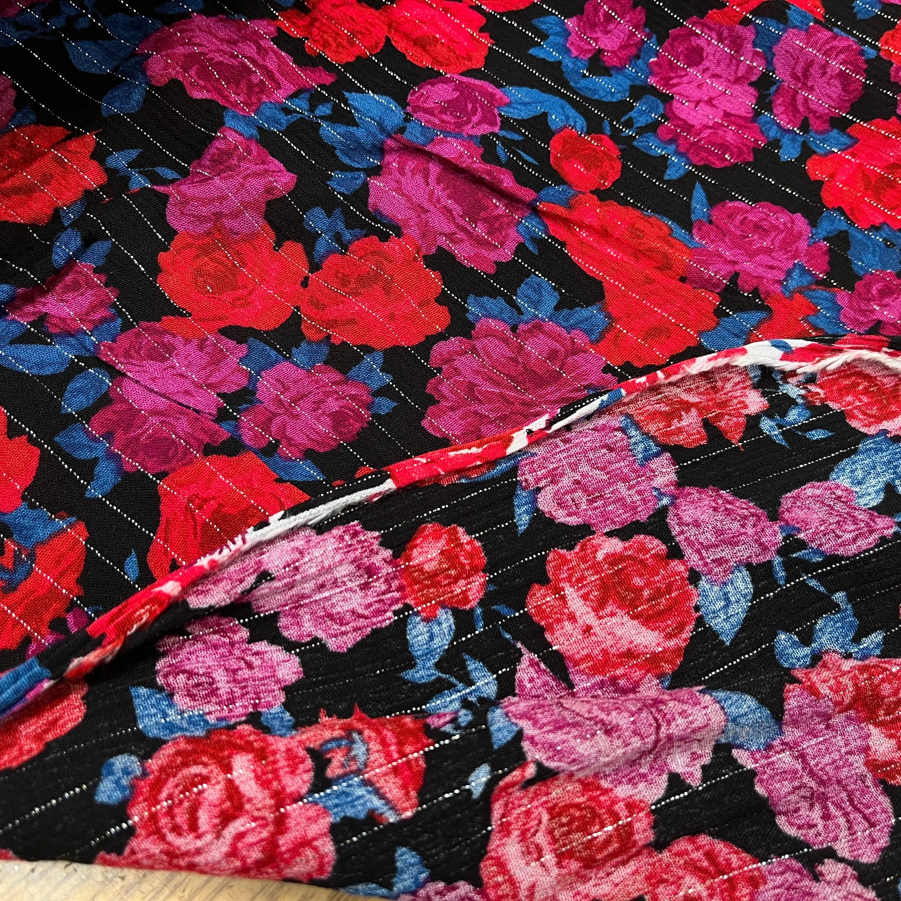 LUREX YORYU FOND NOIR ROSE ROUGE ET VIOLET - My Little Coupon