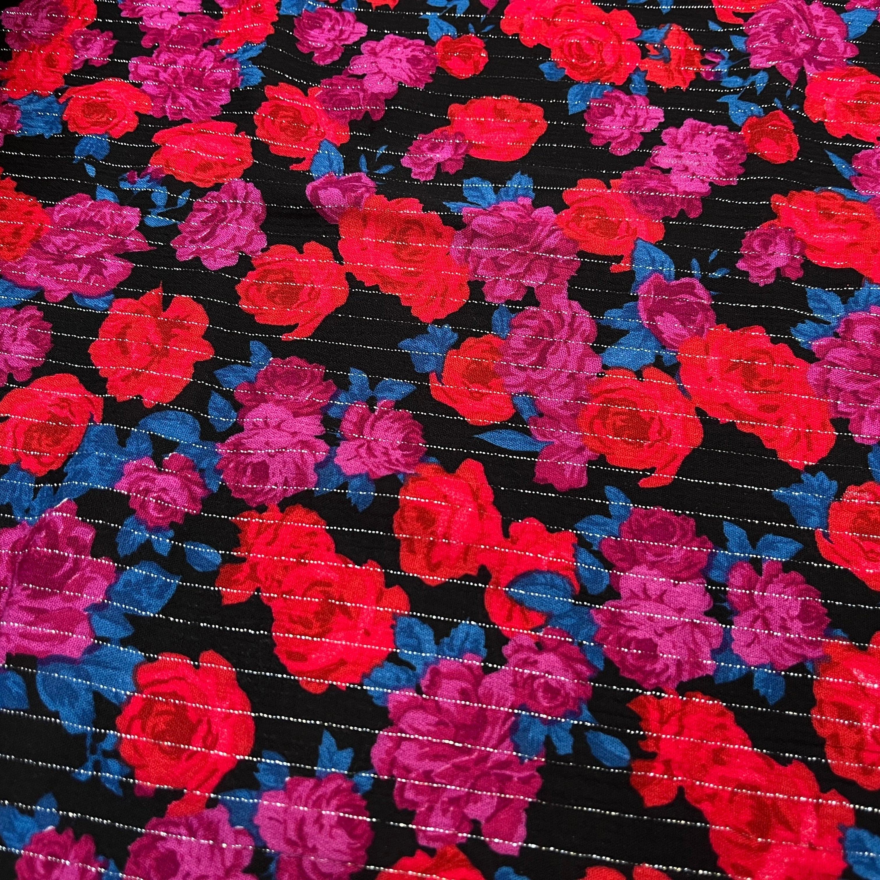 LUREX YORYU FOND NOIR ROSE ROUGE ET VIOLET - My Little Coupon