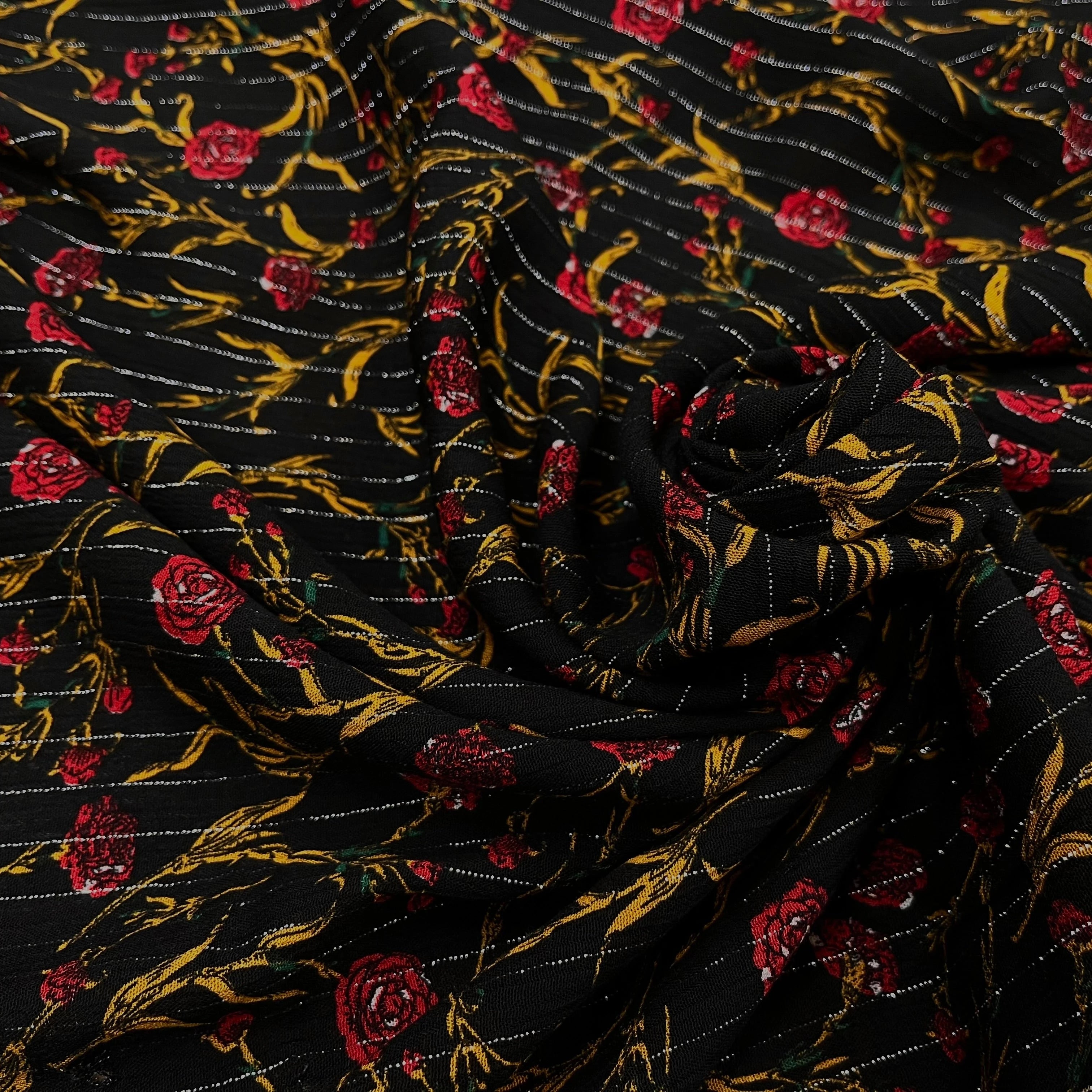 LUREX YORYU FOND NOIR ROSE ROUGE - My Little Coupon