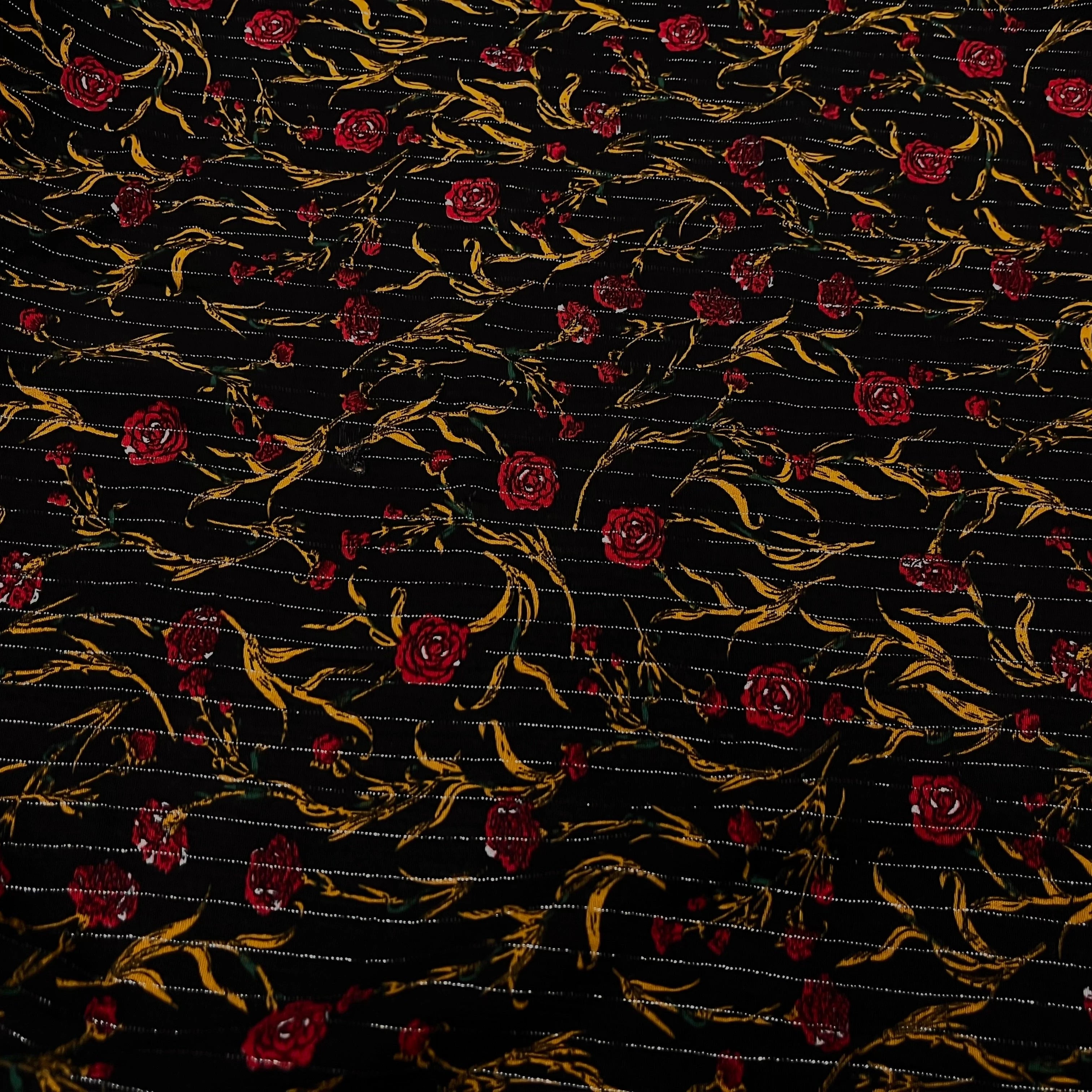 LUREX YORYU FOND NOIR ROSE ROUGE - My Little Coupon