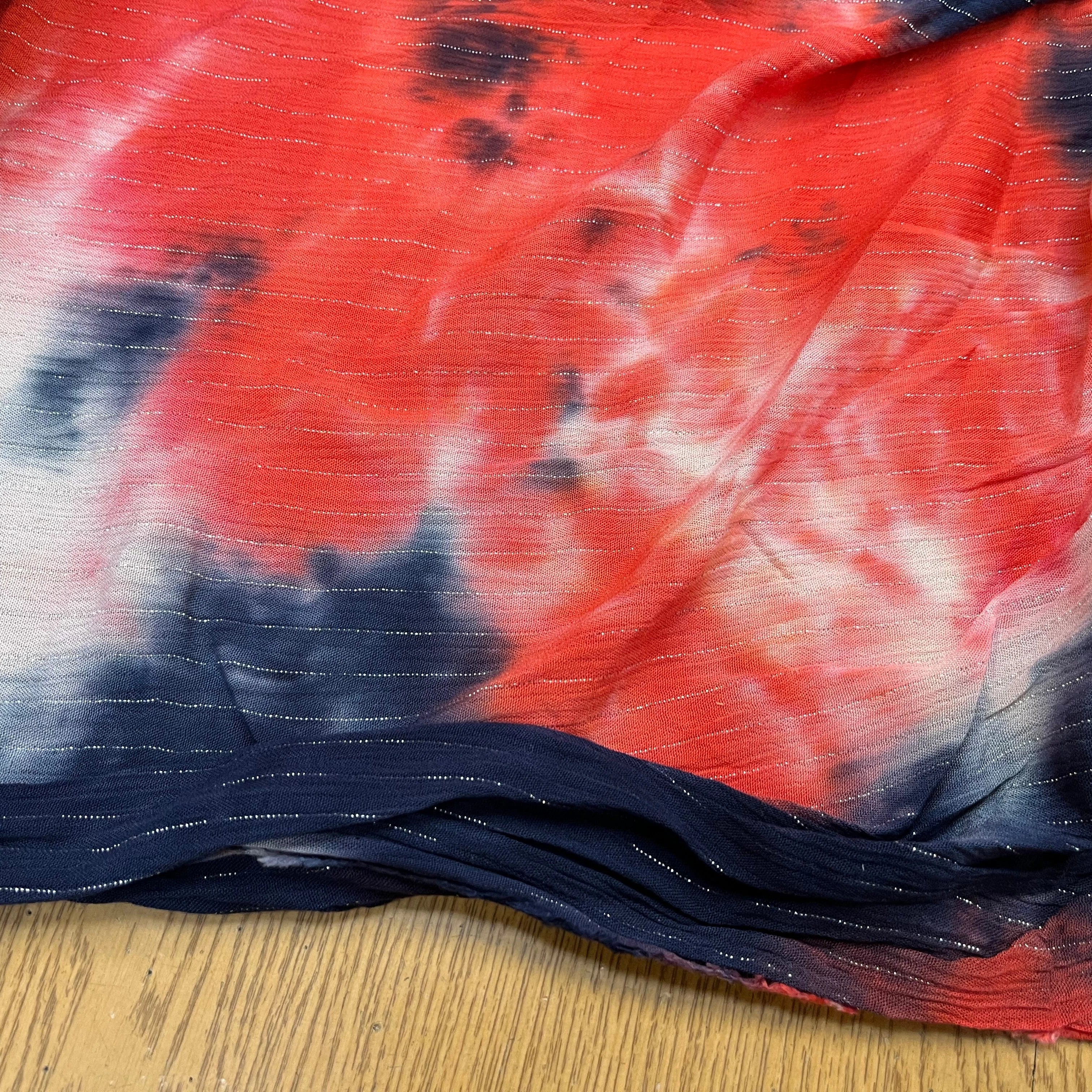 LUREX YORYU TIE AND DYE BLEU/ROUGE CORAIL - My Little Coupon