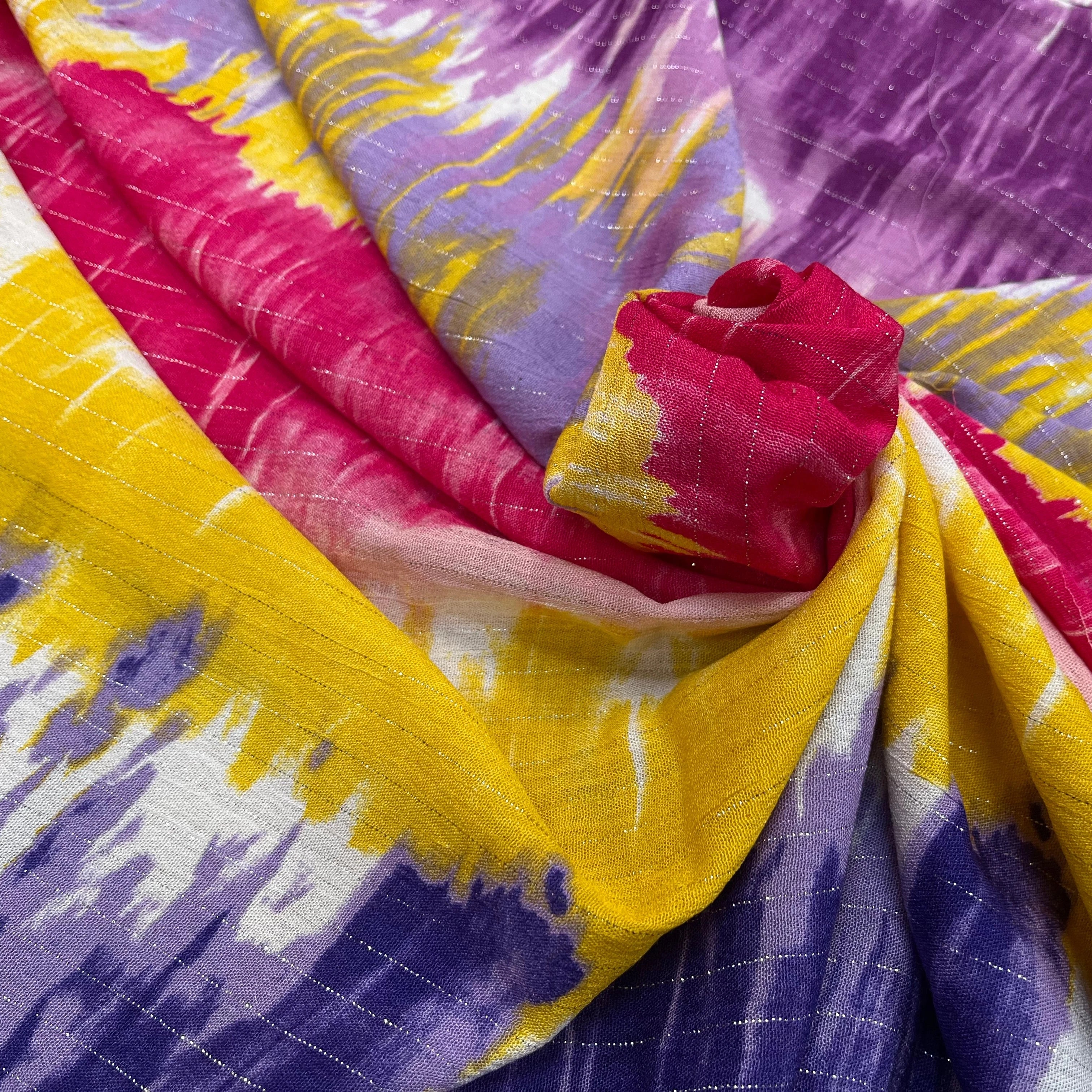 LUREX YORYU TIE AND DYE JAUNE/ROSE/VIOLET - My Little Coupon