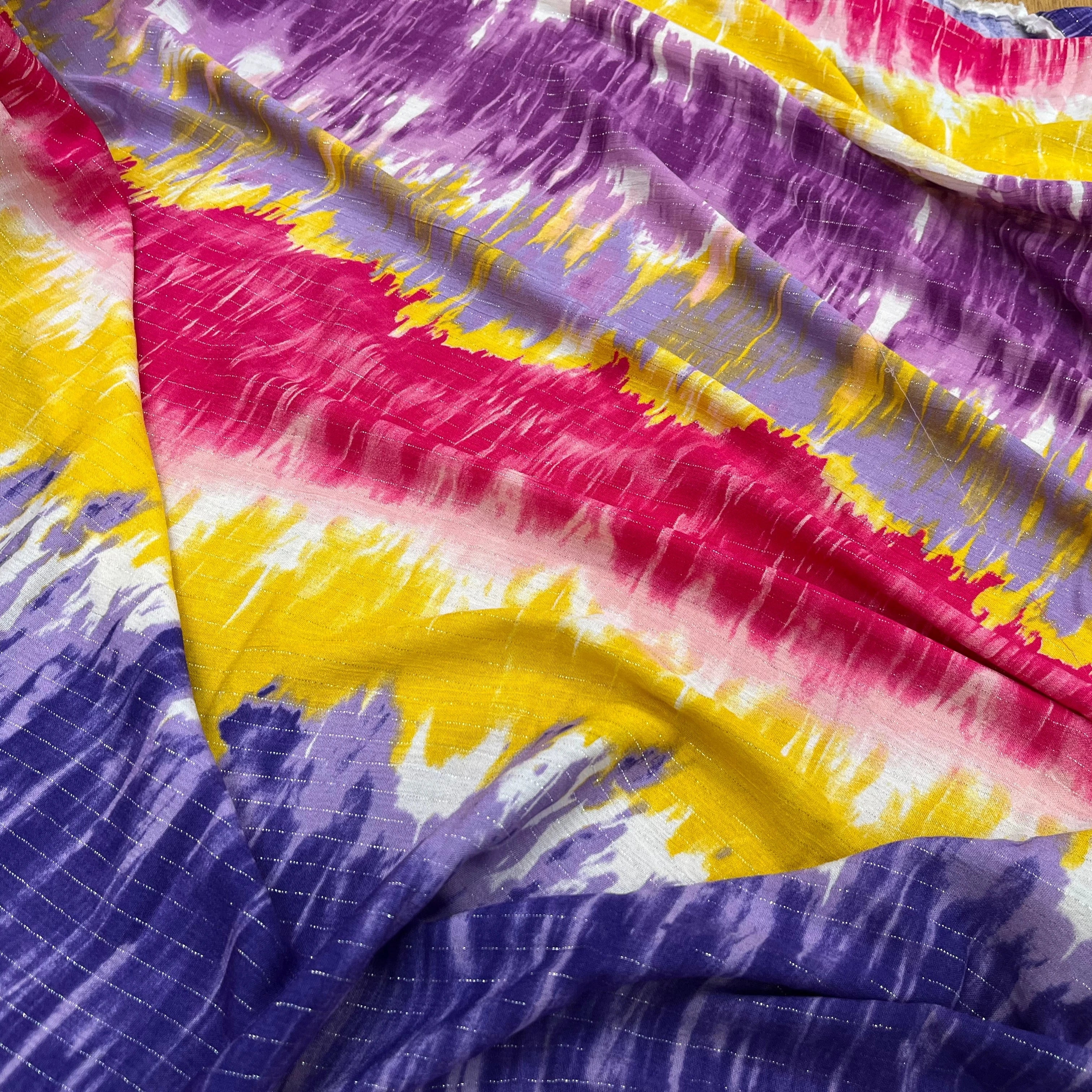 LUREX YORYU TIE AND DYE JAUNE/ROSE/VIOLET - My Little Coupon