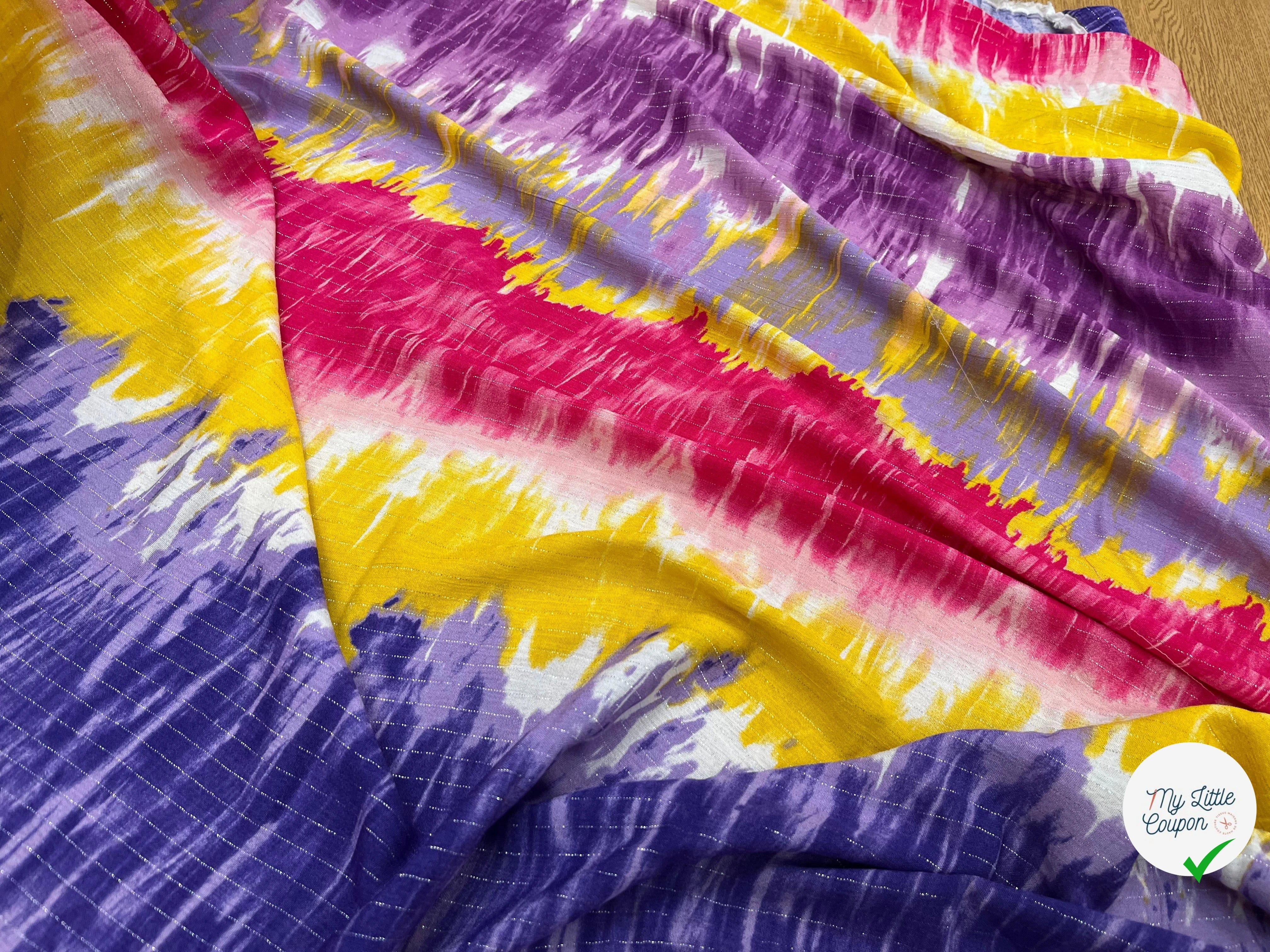 LUREX YORYU TIE AND DYE JAUNE/ROSE/VIOLET - My Little Coupon