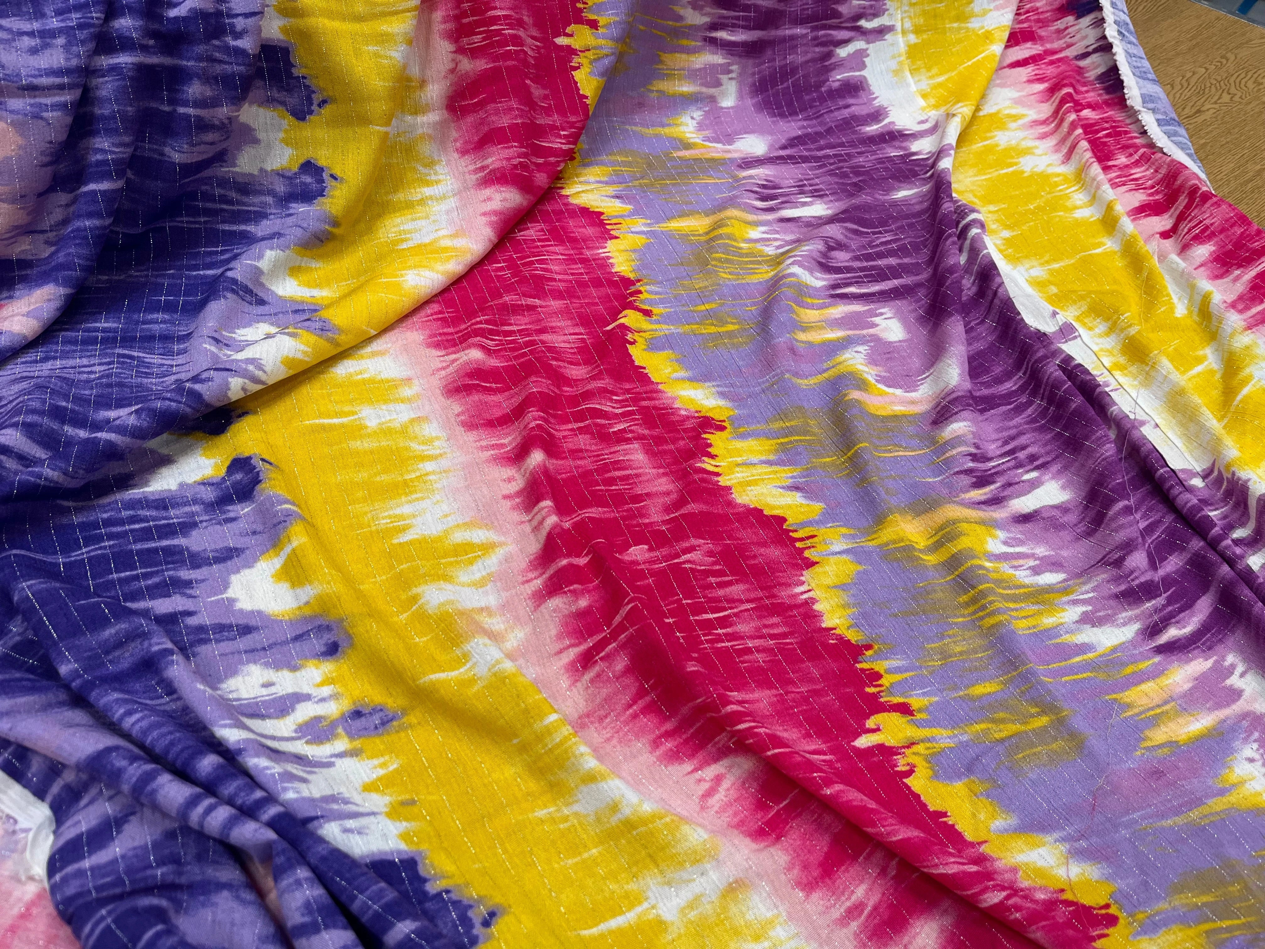 LUREX YORYU TIE AND DYE JAUNE/ROSE/VIOLET - My Little Coupon