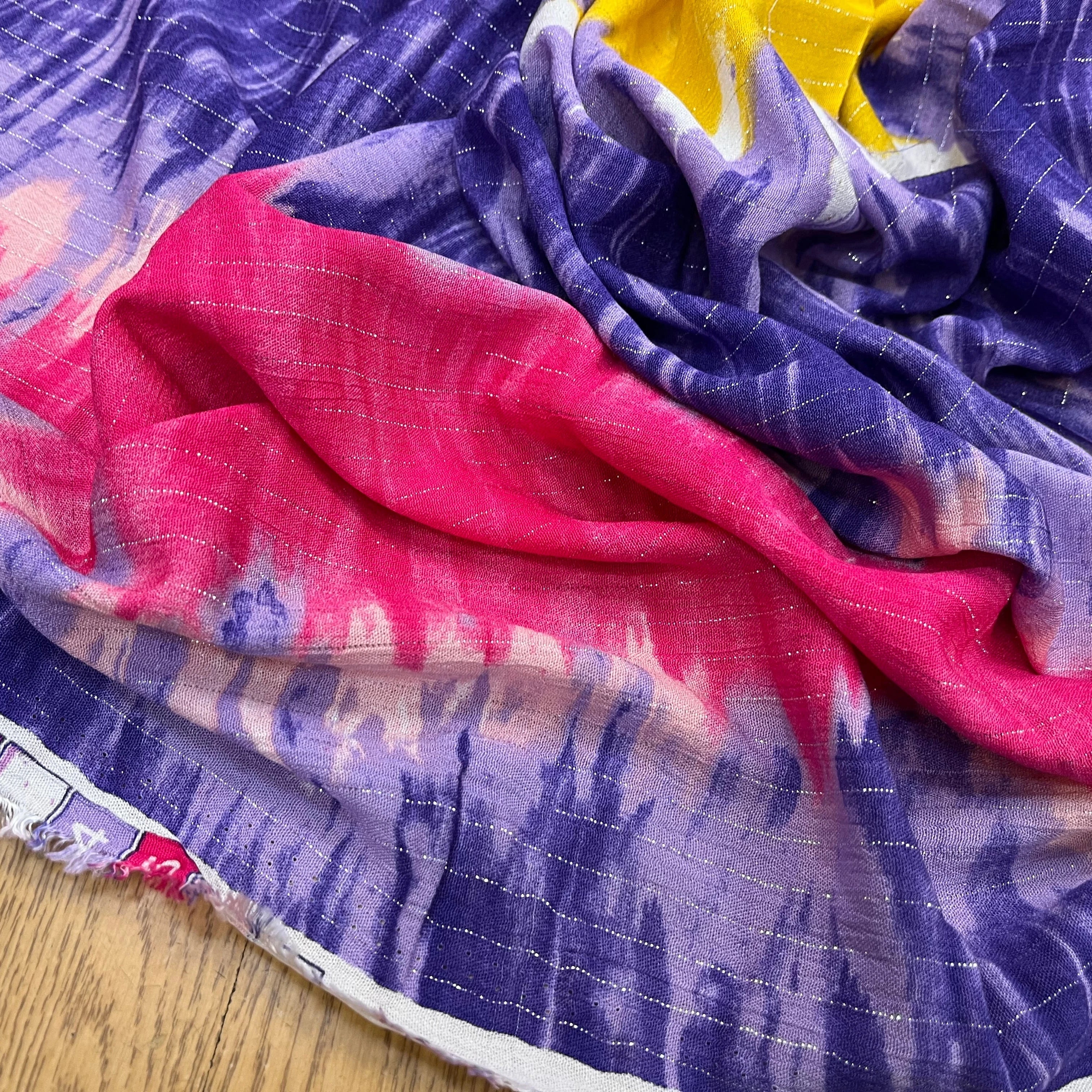 LUREX YORYU TIE AND DYE JAUNE/ROSE/VIOLET - My Little Coupon