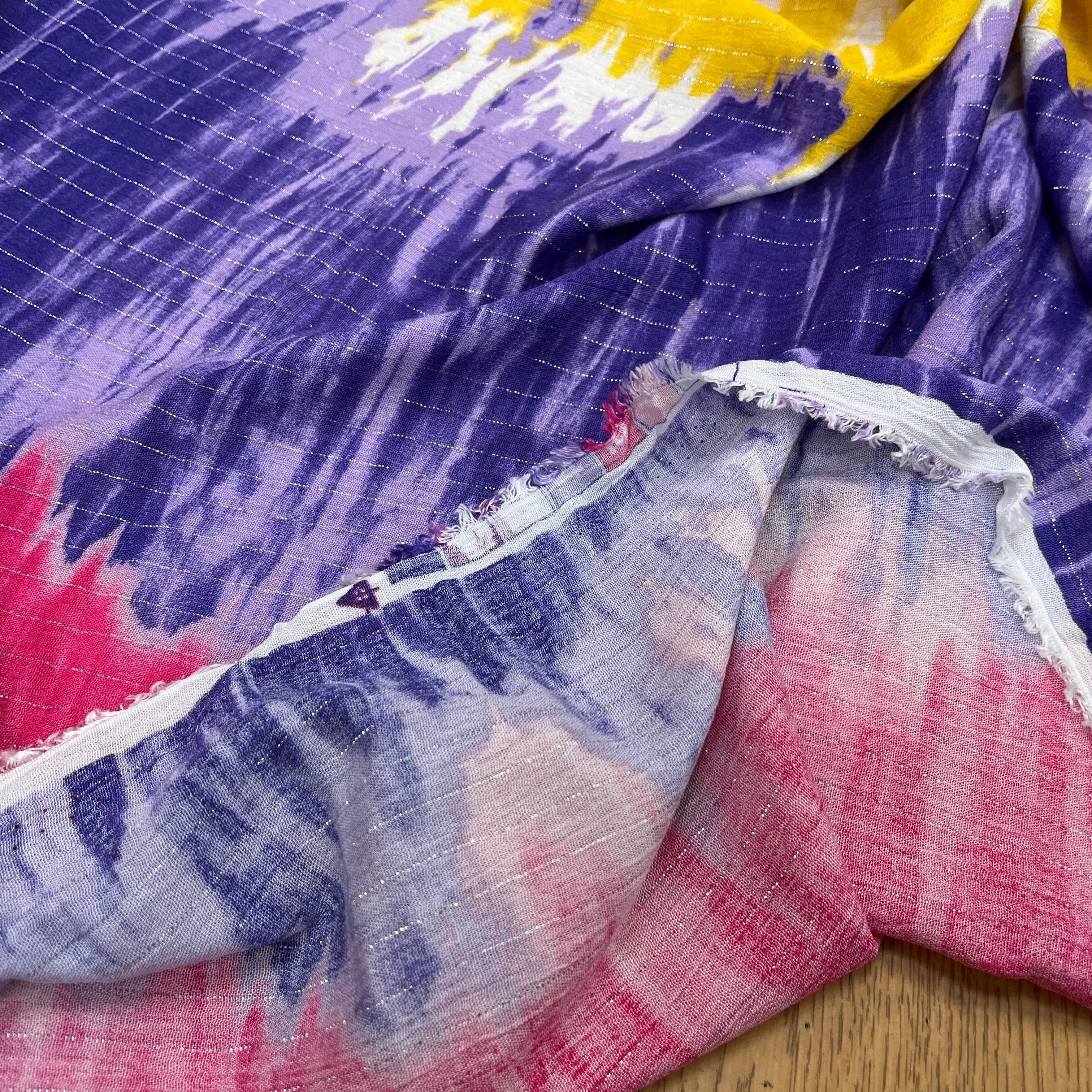 LUREX YORYU TIE AND DYE JAUNE/ROSE/VIOLET - My Little Coupon