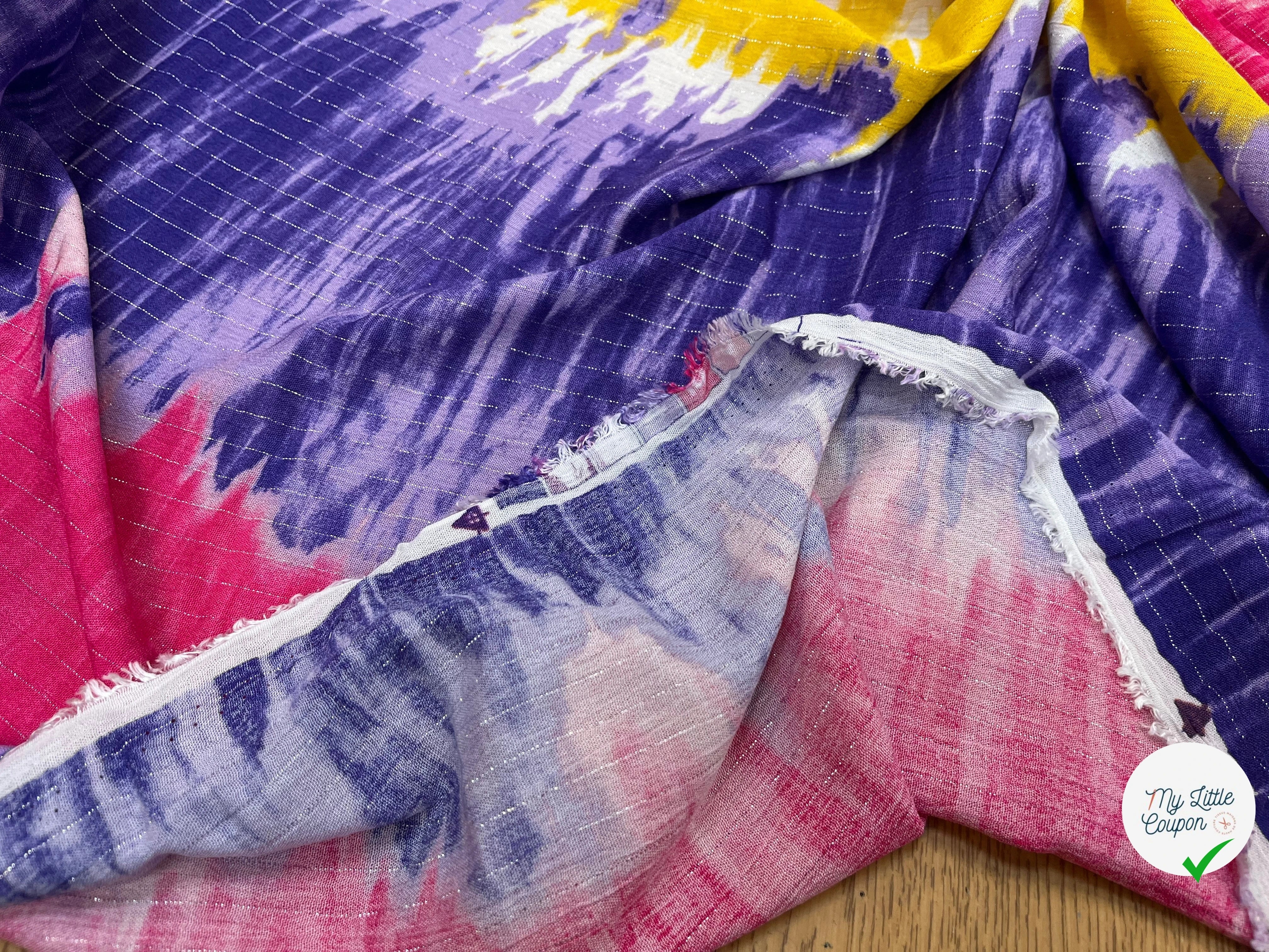 LUREX YORYU TIE AND DYE JAUNE/ROSE/VIOLET - My Little Coupon
