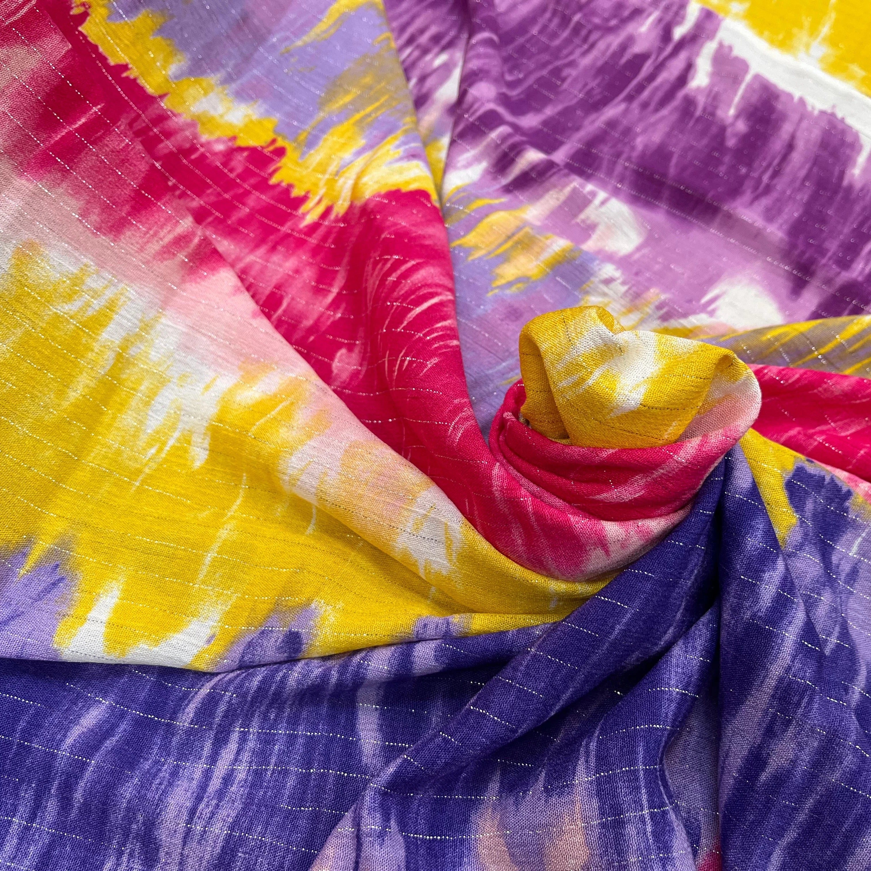 LUREX YORYU TIE AND DYE JAUNE/ROSE/VIOLET - My Little Coupon