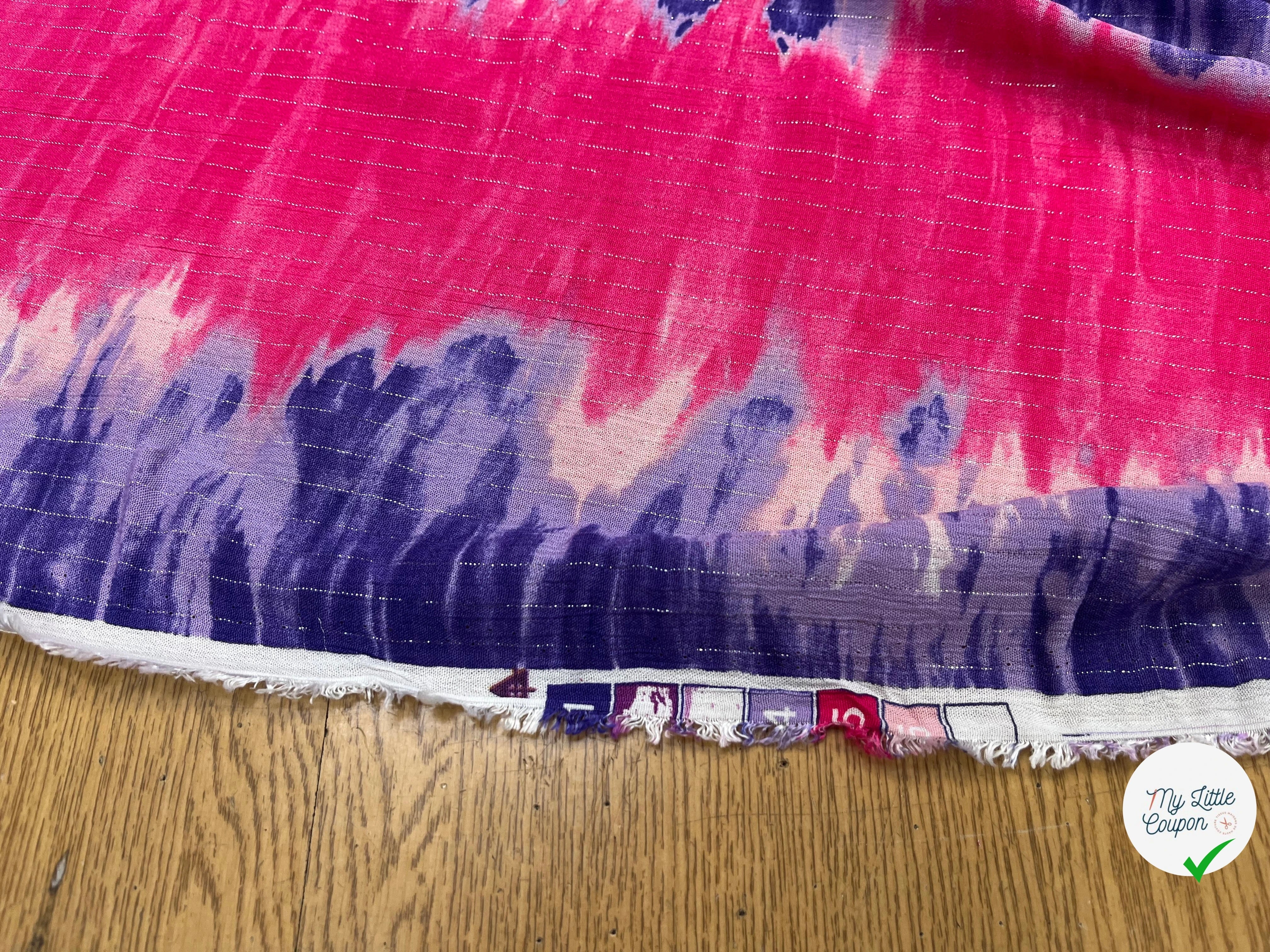 LUREX YORYU TIE AND DYE JAUNE/ROSE/VIOLET - My Little Coupon