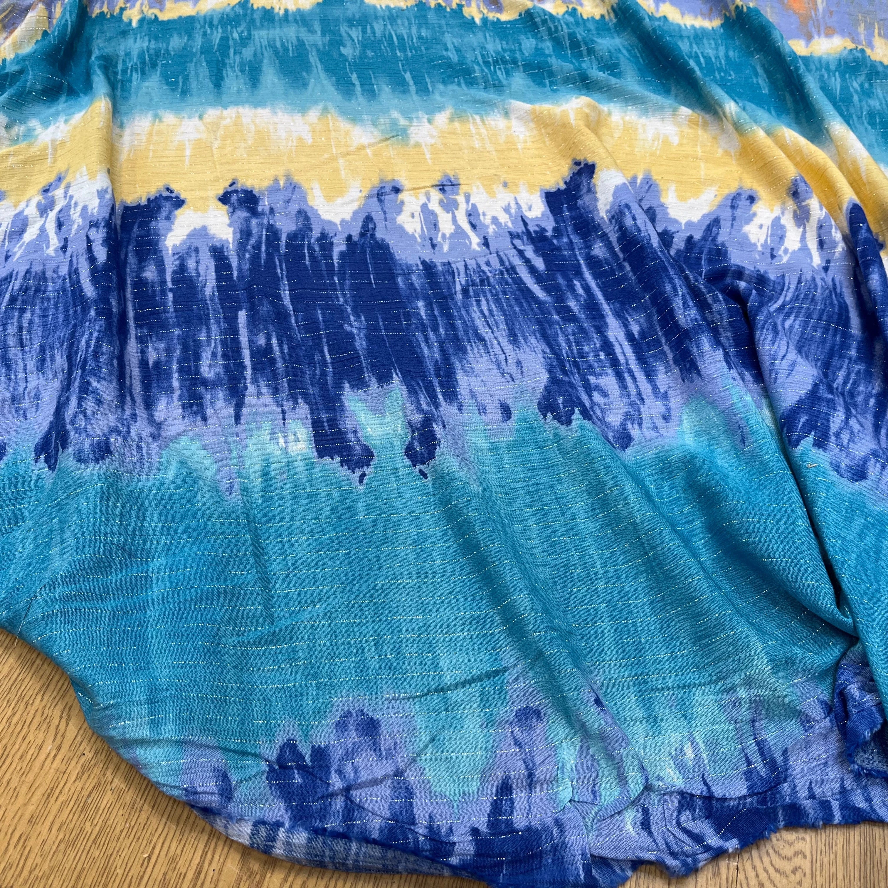 LUREX YORYU TIE AND DYE MULTICOLORS BLEU/ROUGE/BEIGE - My Little Coupon