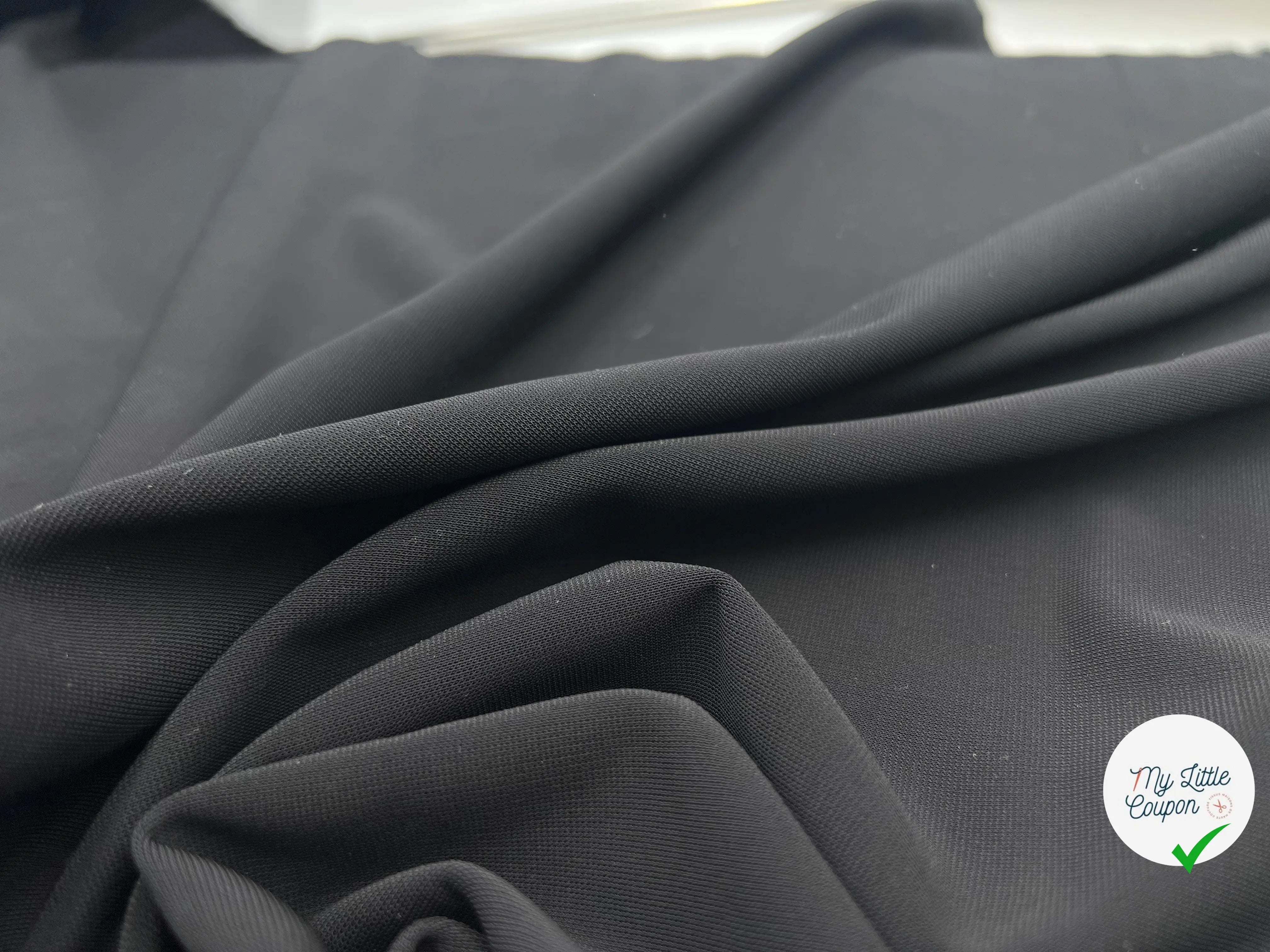 MAILLE BALLERINE STRETCH NOIR RÉACTIF - My Little Coupon - tissu - coudre