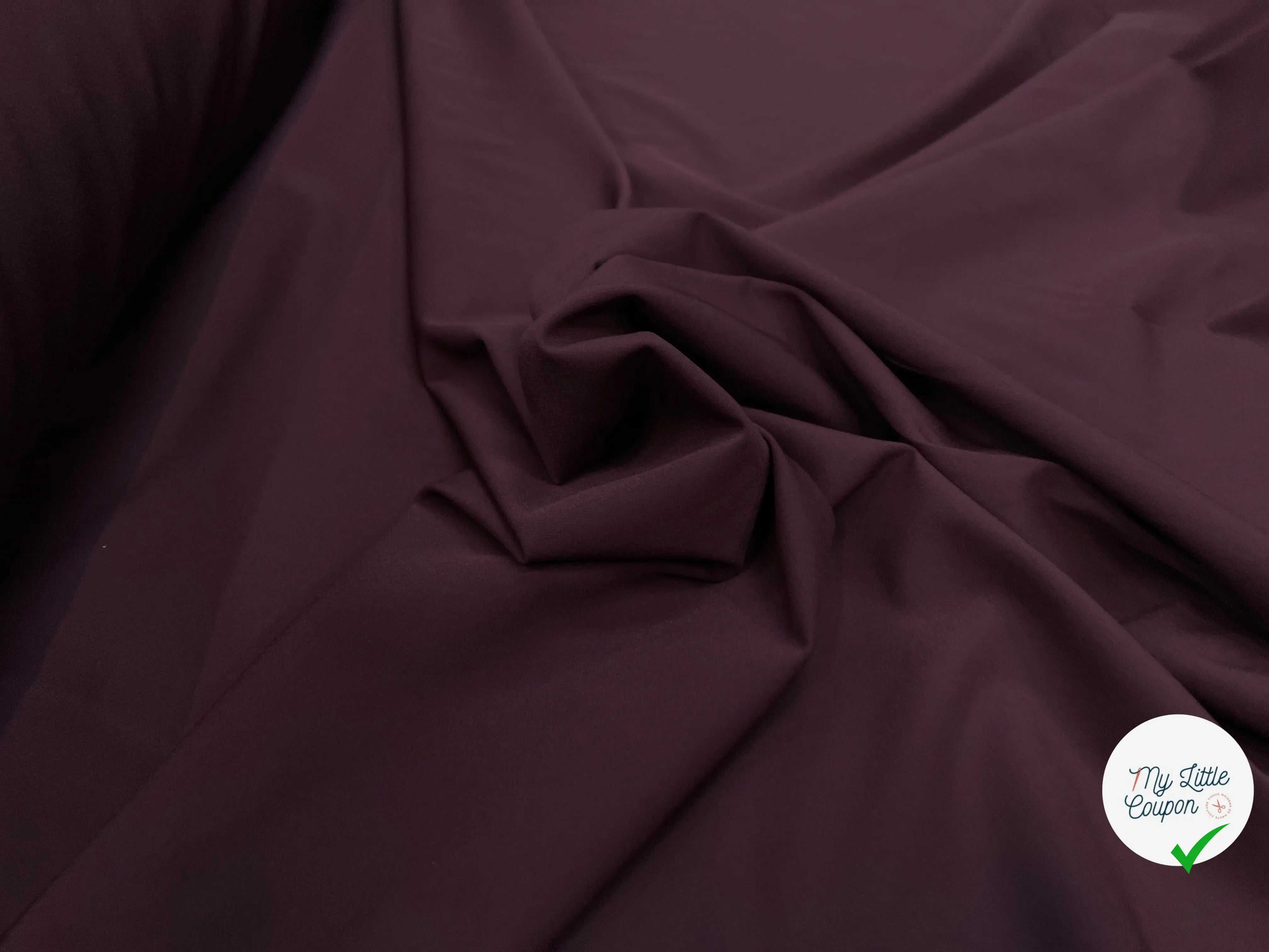 MAILLE BISTRETCH TECNICO BURGUNDY 10% ELASTHANNE - My Little Coupon
