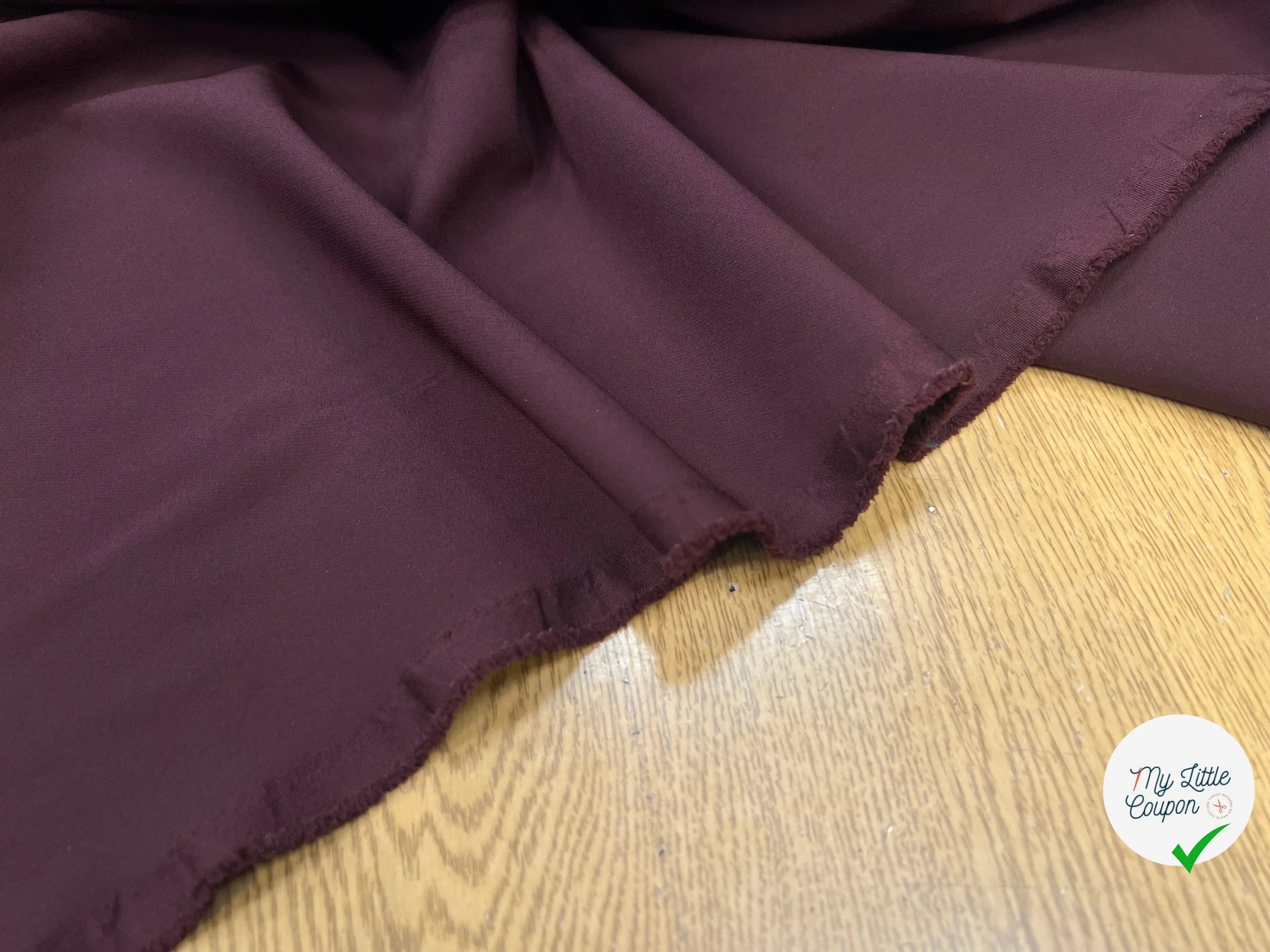 MAILLE BISTRETCH TECNICO BURGUNDY 10% ELASTHANNE - My Little Coupon