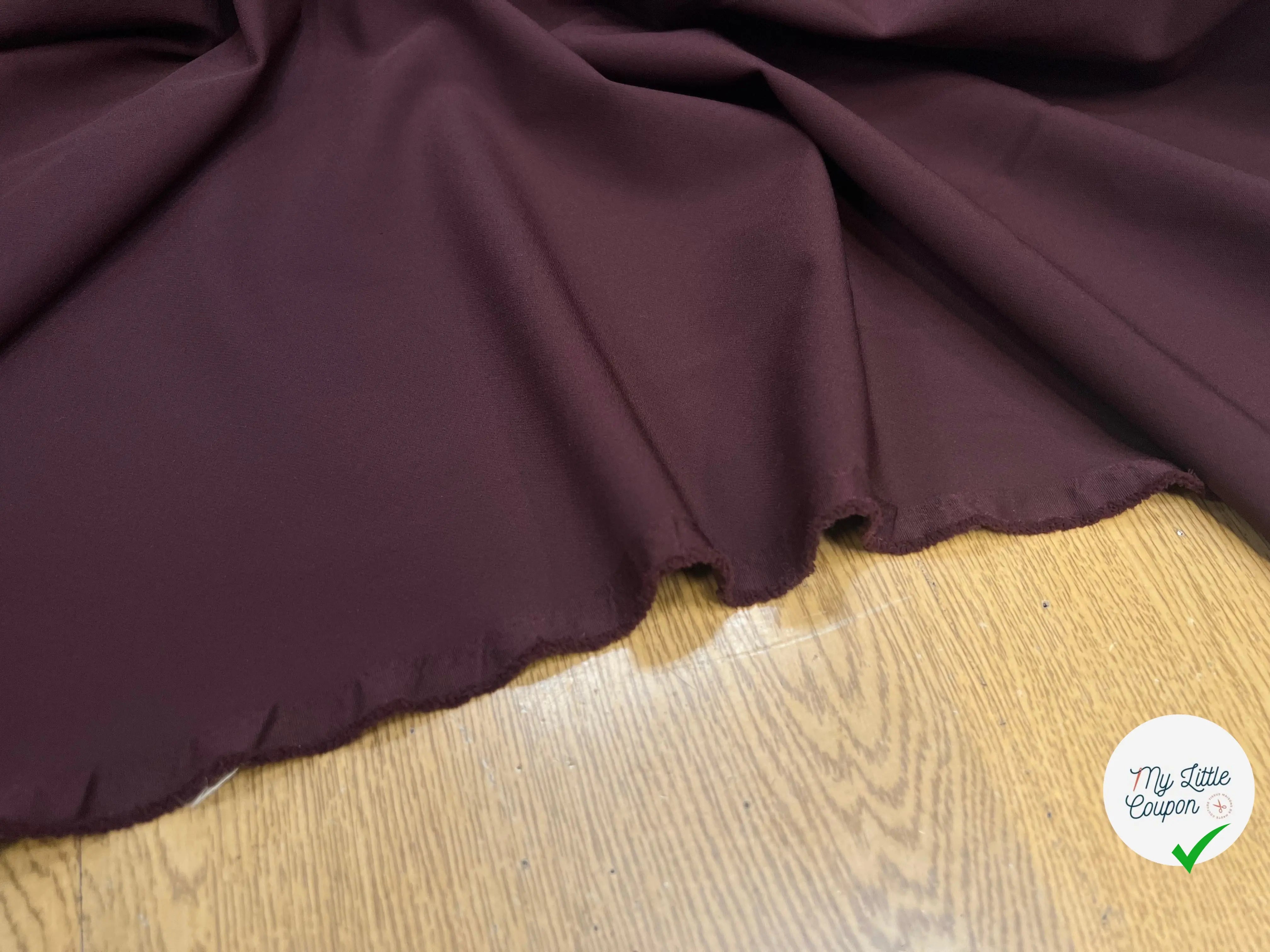 MAILLE BISTRETCH TECNICO BURGUNDY 10% ELASTHANNE - My Little Coupon