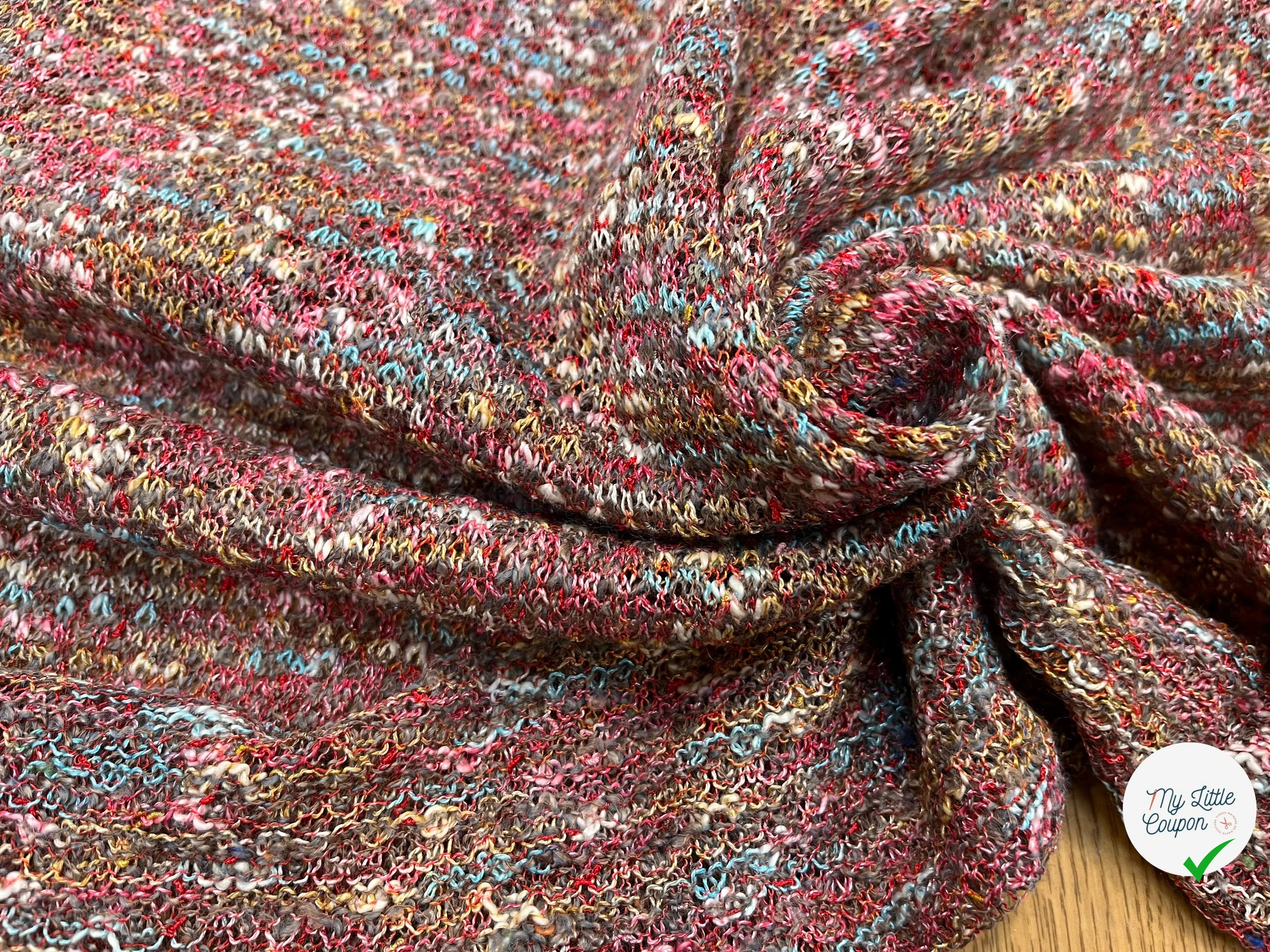 MAILLE BOUCLETTE TENDANCE ROUGE - My Little Coupon