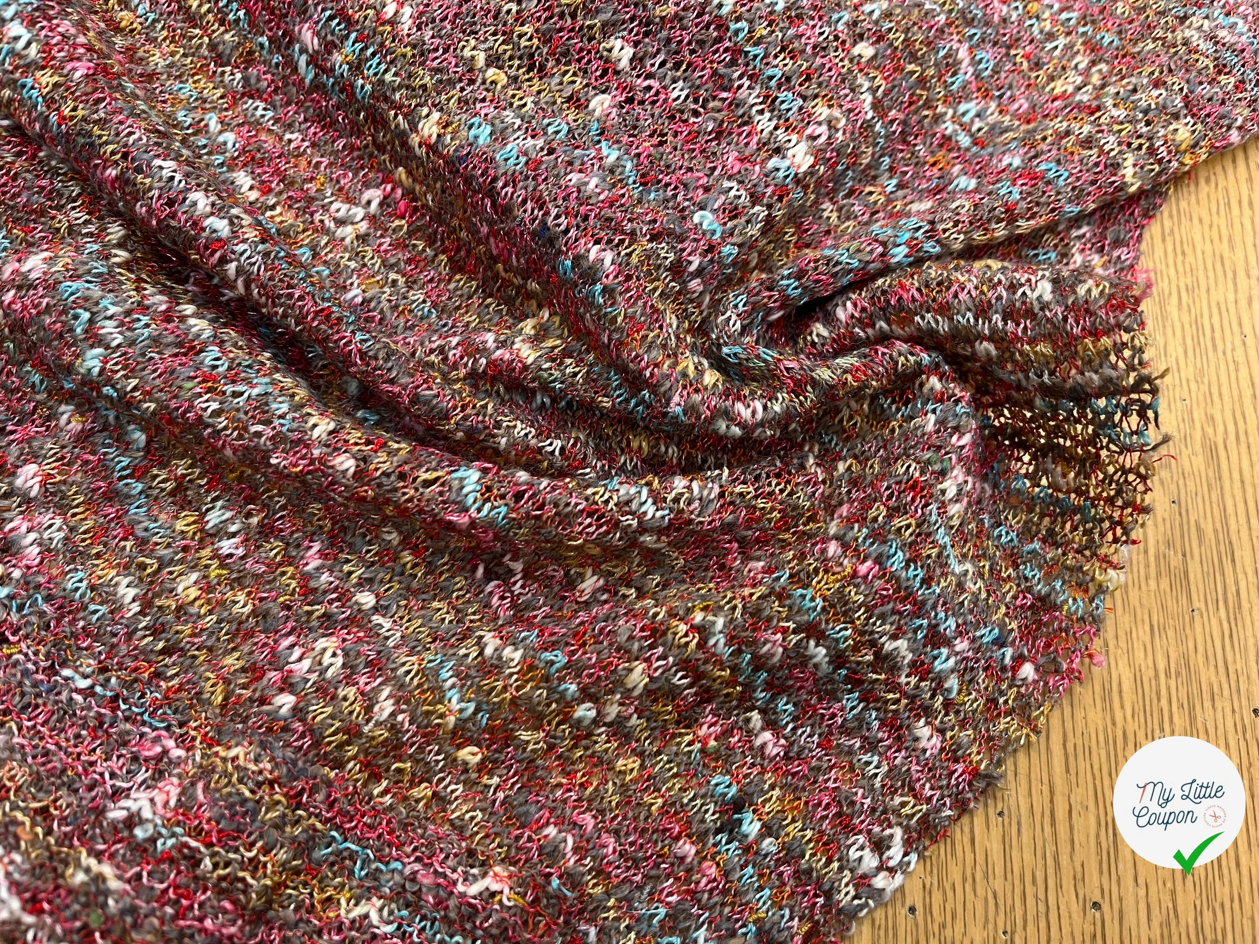 MAILLE BOUCLETTE TENDANCE ROUGE - My Little Coupon