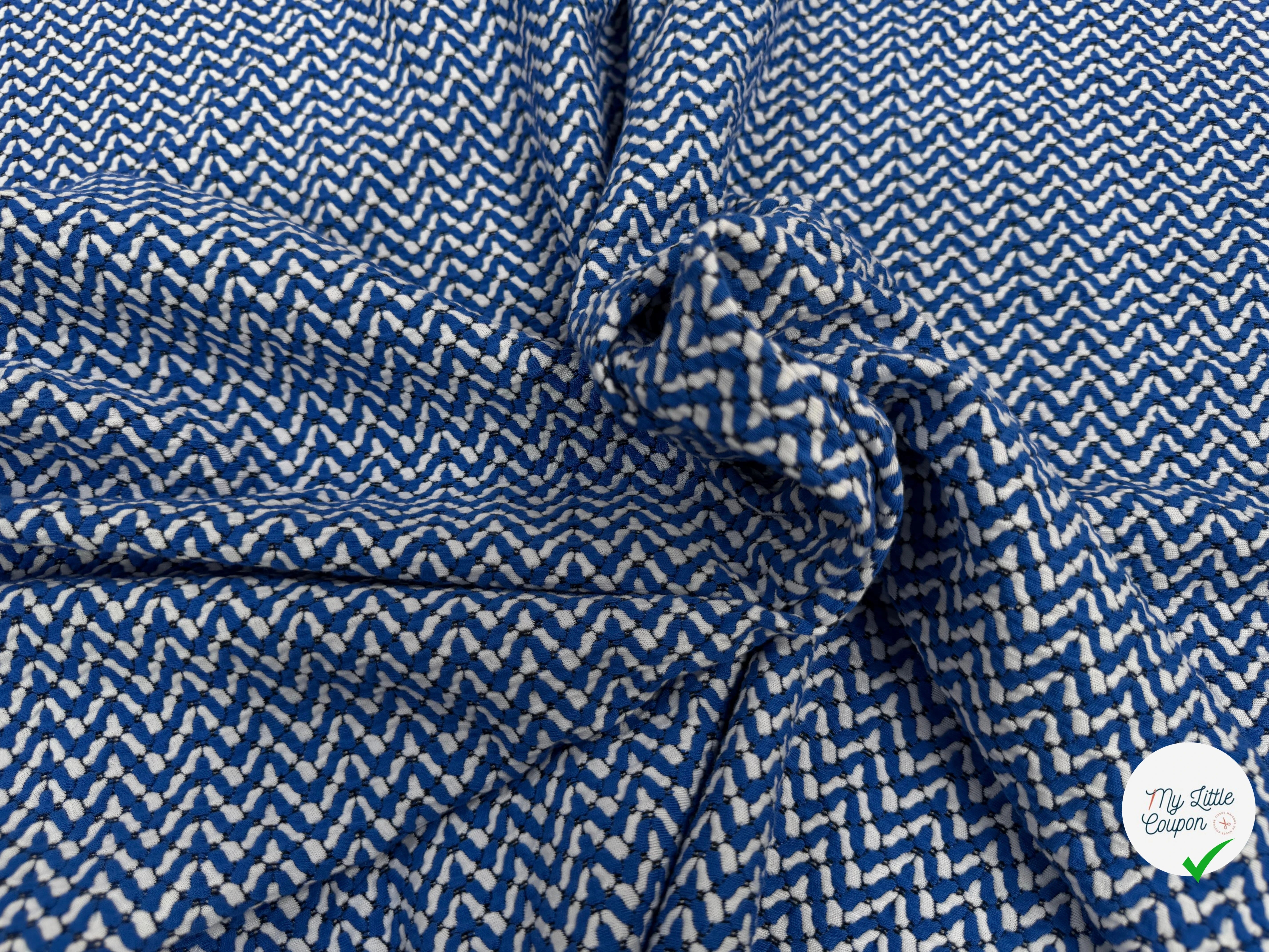 MAILLE COTON BLEU ET BLANC - My Little Coupon