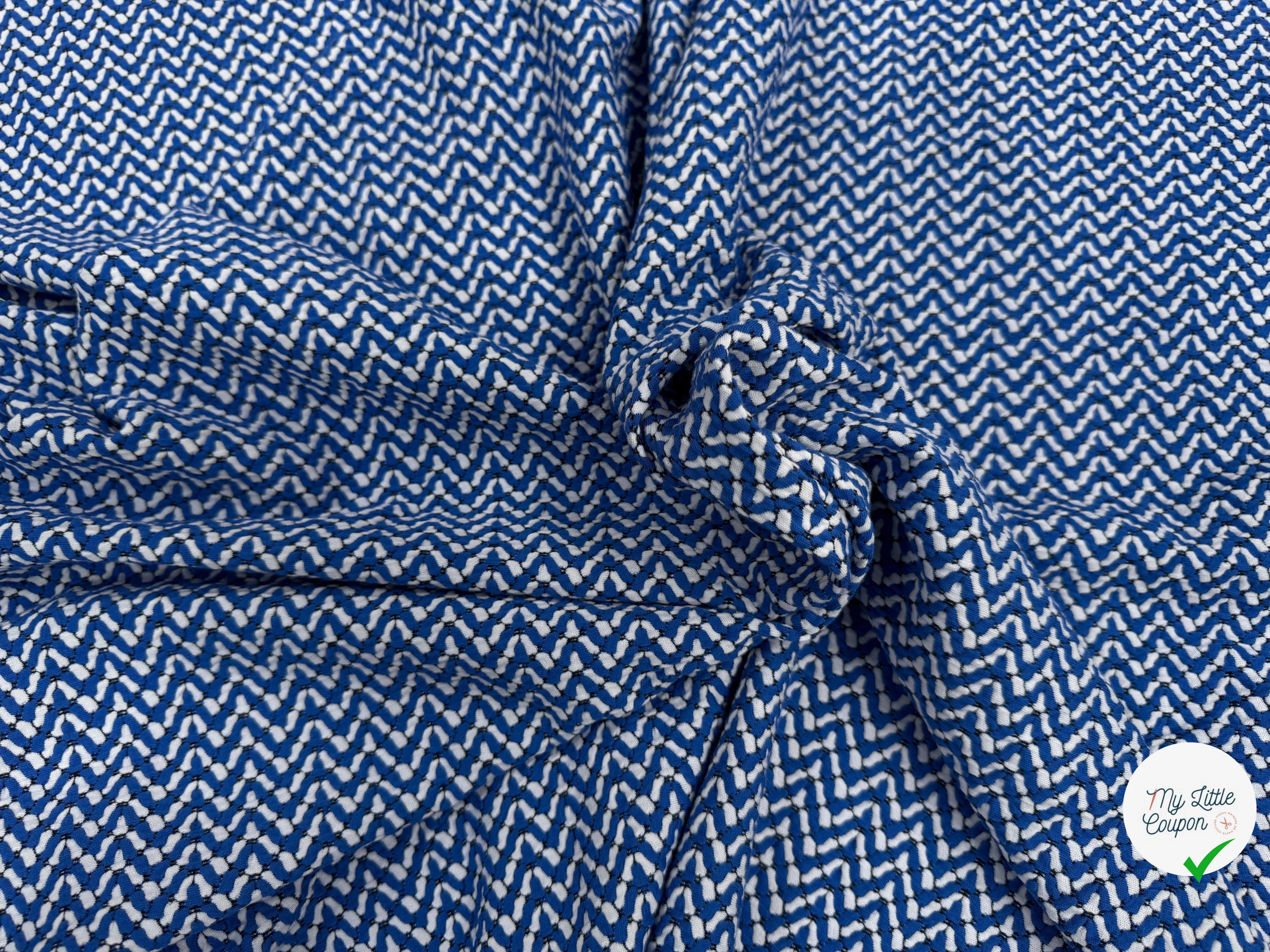 MAILLE COTON BLEU ET BLANC - My Little Coupon