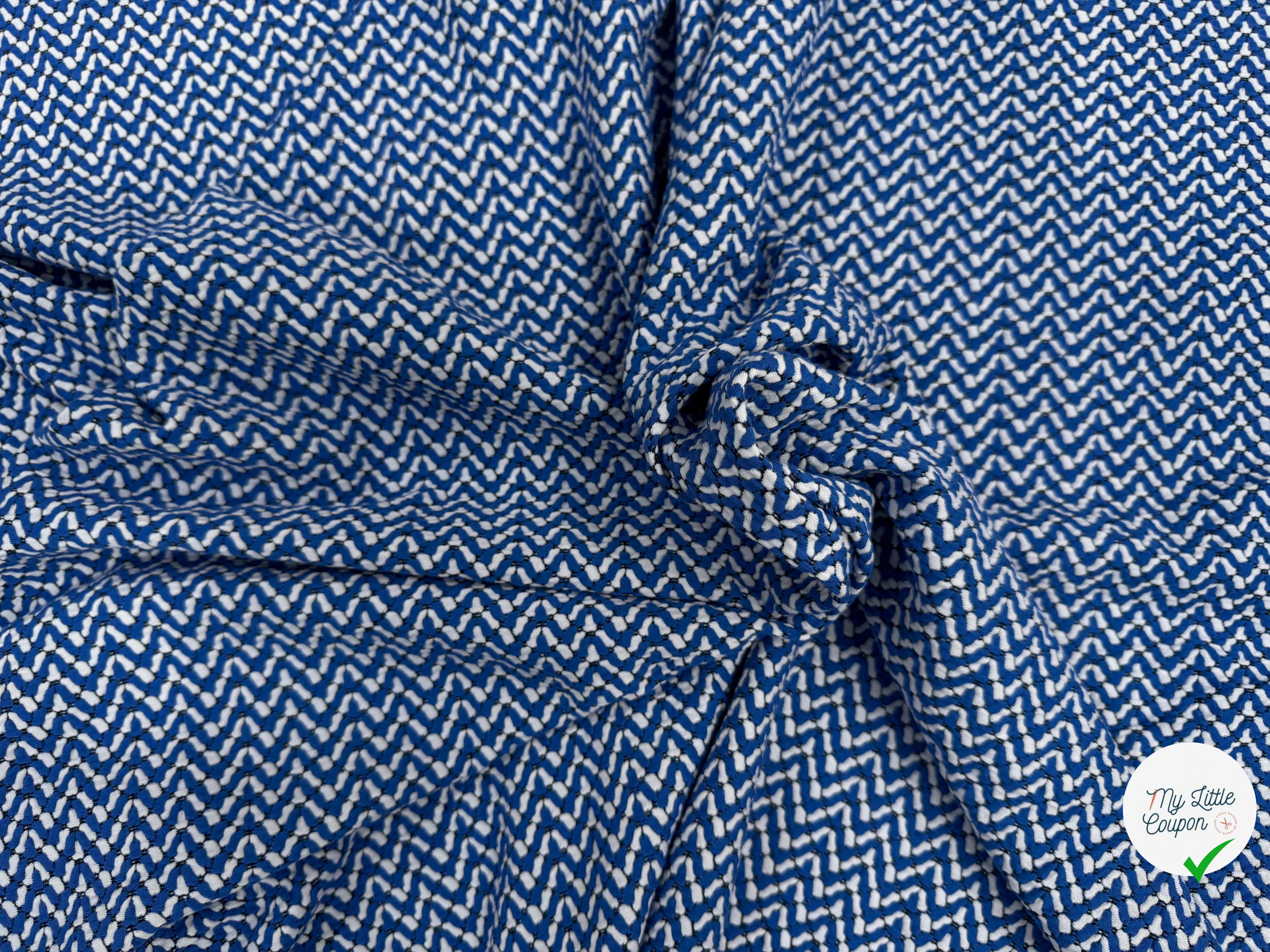 MAILLE COTON BLEU ET BLANC - My Little Coupon