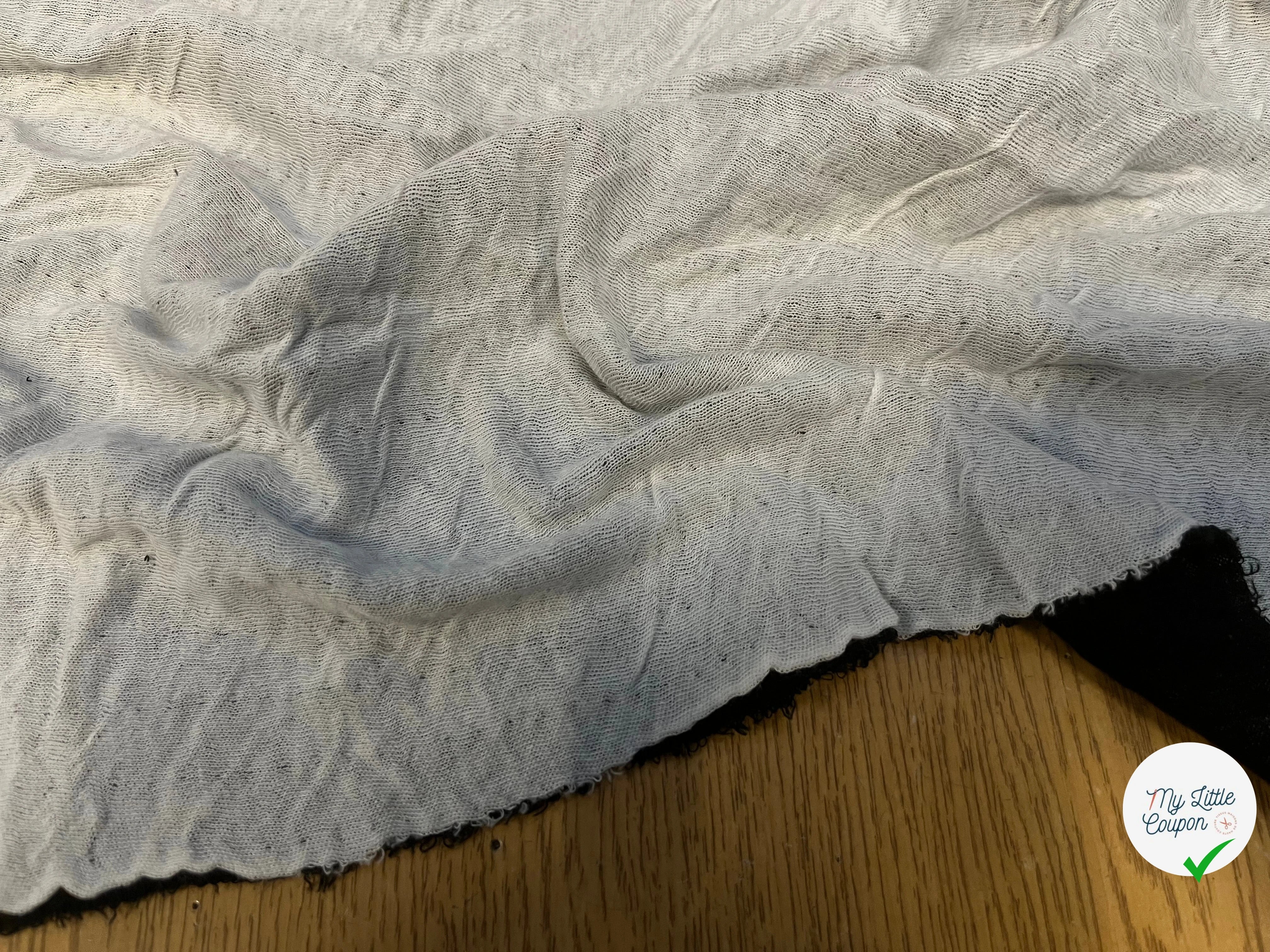 MAILLE COTON CONTRECOLLÉE ULTRA STRETCH NOIR ET BLANC - My Little Coupon