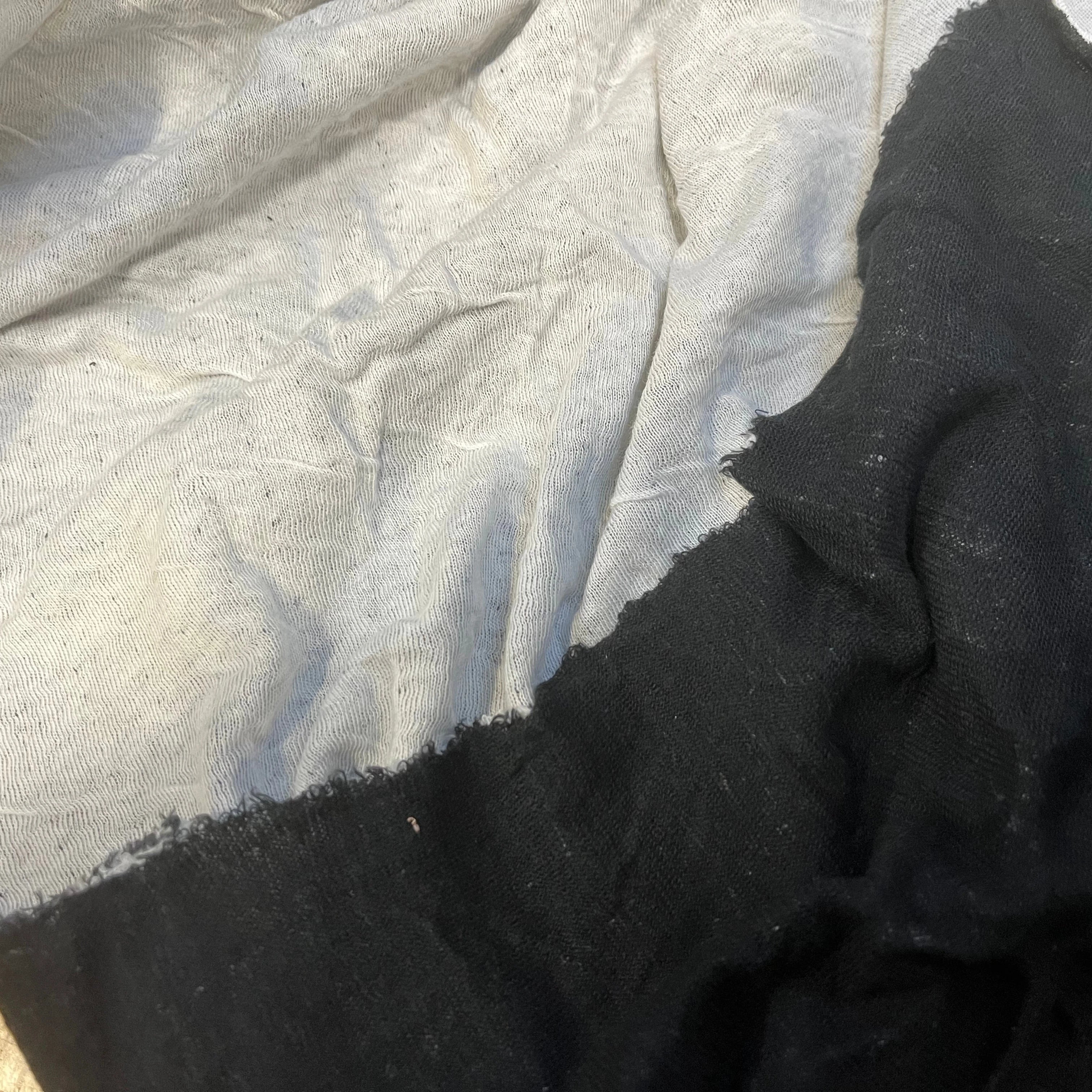 MAILLE COTON CONTRECOLLÉE ULTRA STRETCH NOIR ET BLANC - My Little Coupon