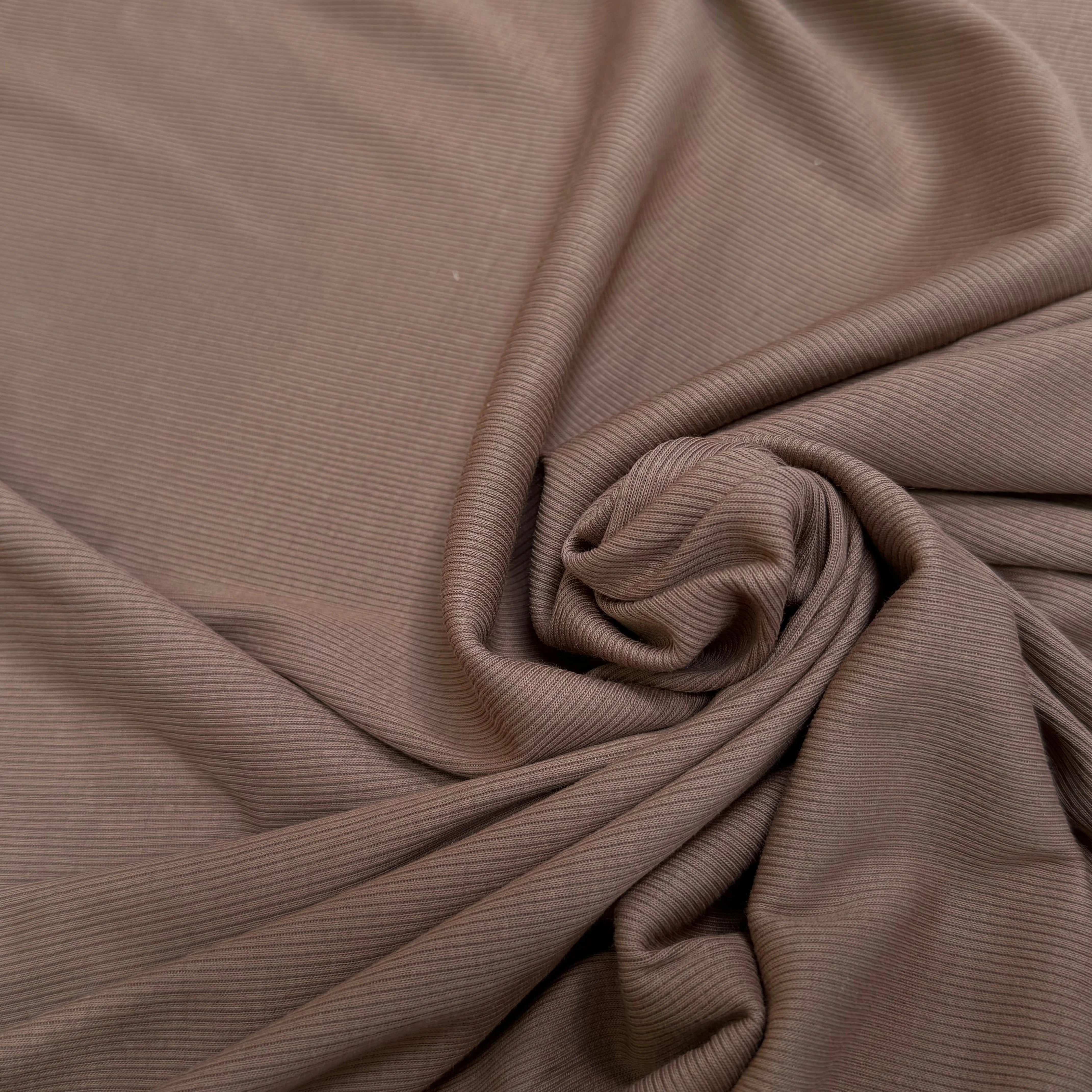 MAILLE COTON CÔTE 1X1 STRETCH BRONZÉE - My Little Coupon