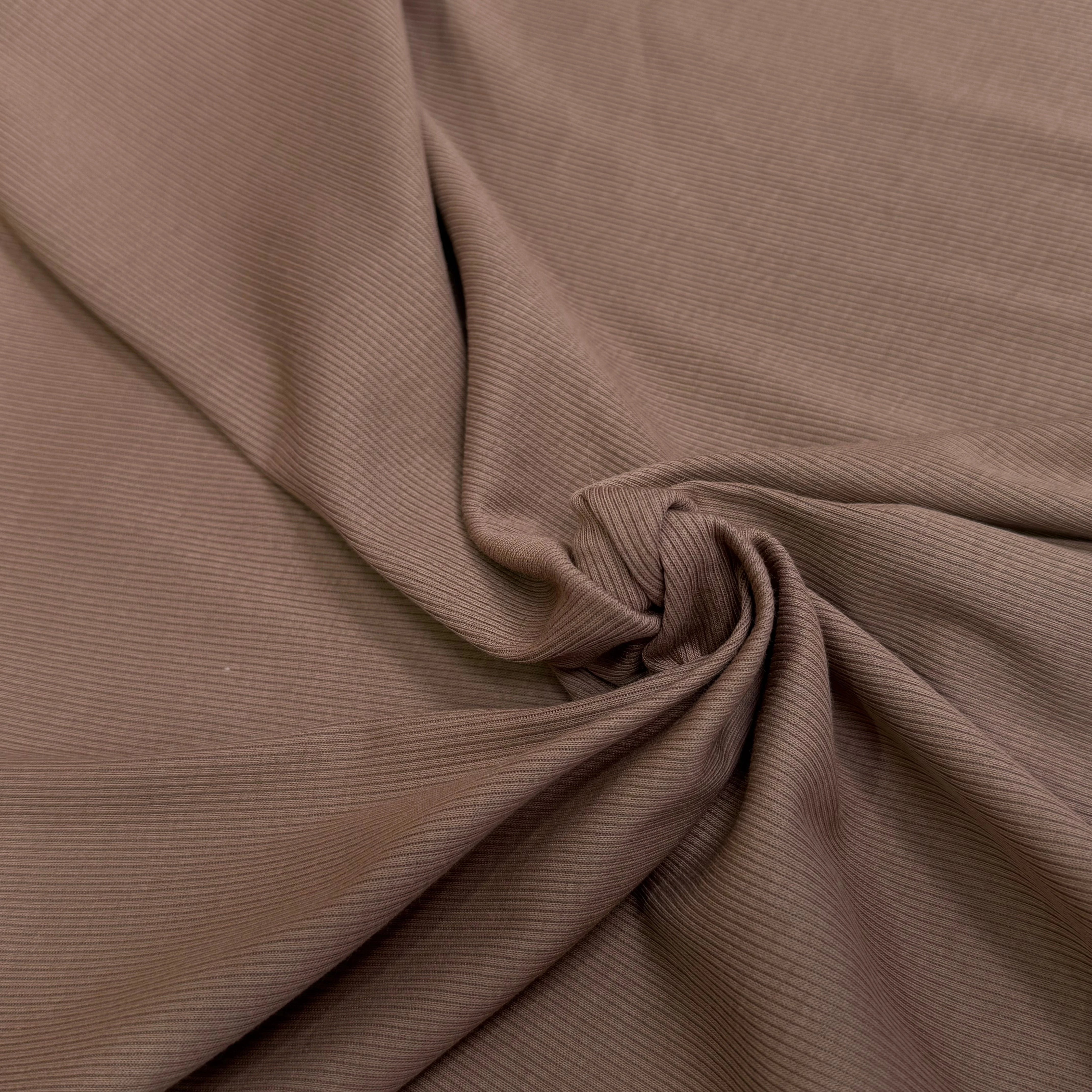 MAILLE COTON CÔTE 1X1 STRETCH BRONZÉE - My Little Coupon