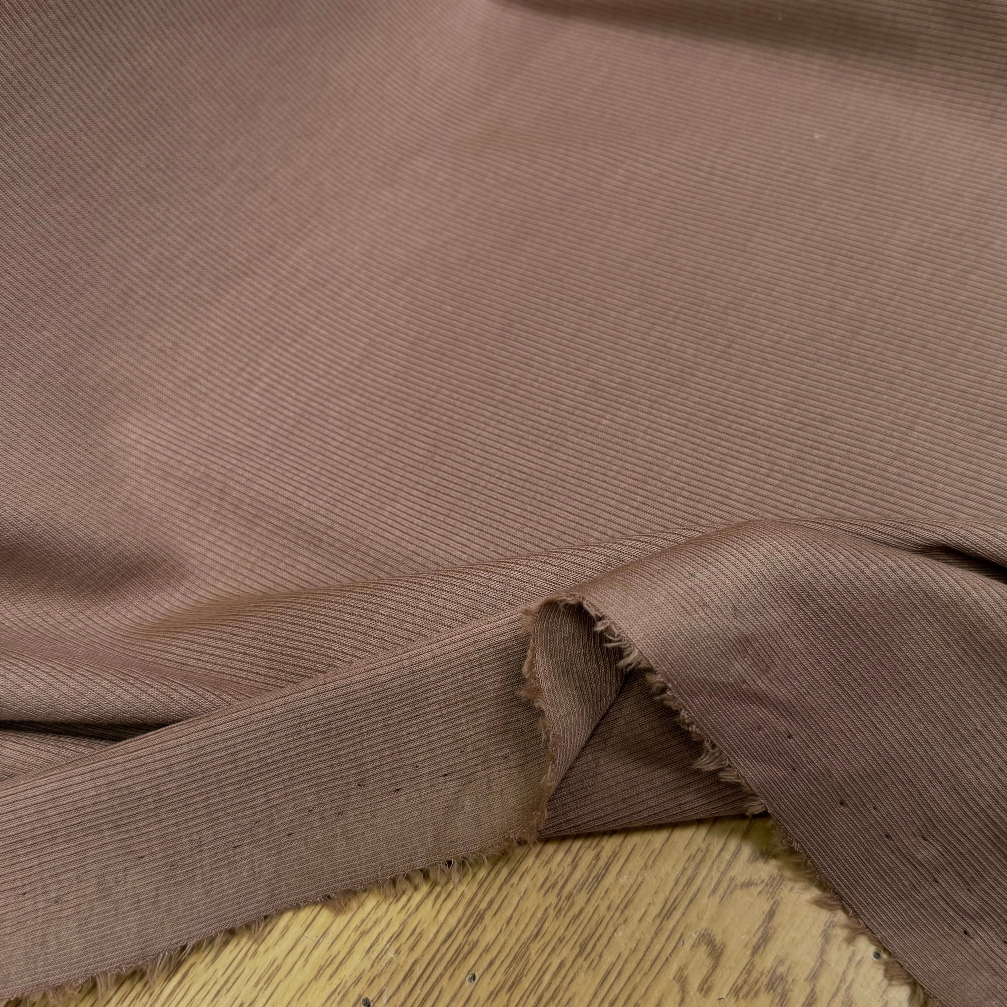 MAILLE COTON CÔTE 1X1 STRETCH BRONZÉE - My Little Coupon