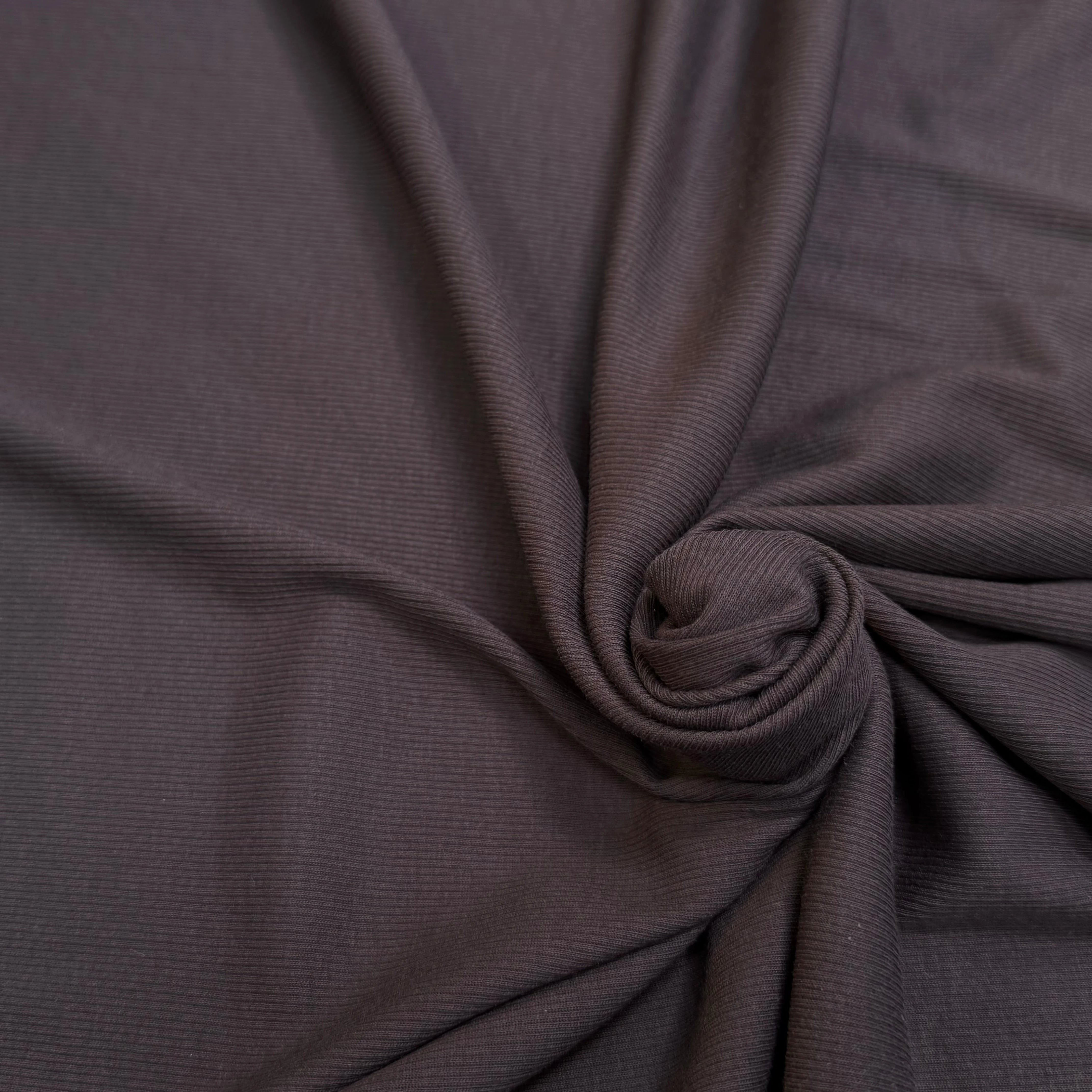 MAILLE COTON CÔTE 1X1 STRETCH BURNT RED - My Little Coupon