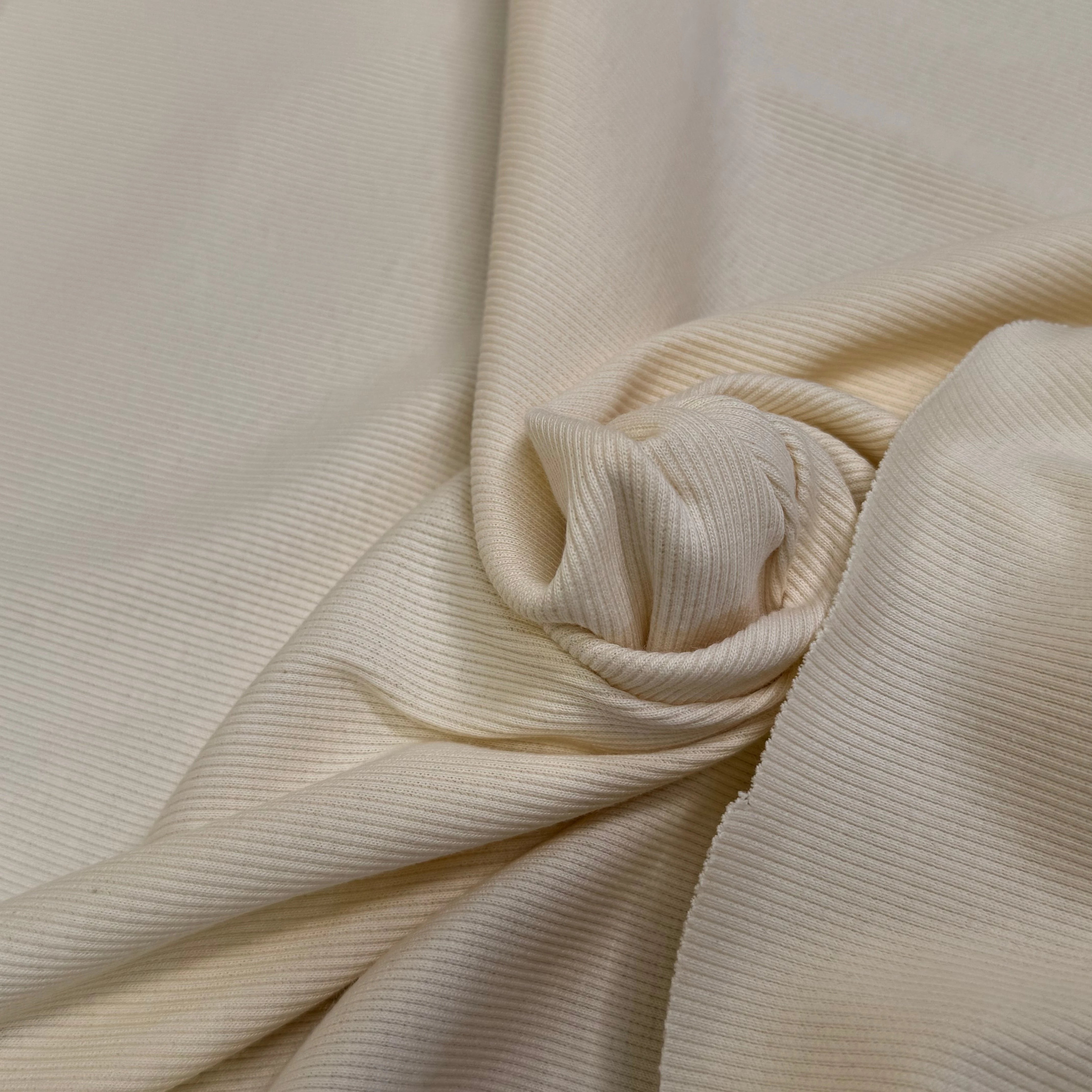 MAILLE COTON CÔTE 1X1 STRETCH COULEUR NATURELLE - My Little Coupon