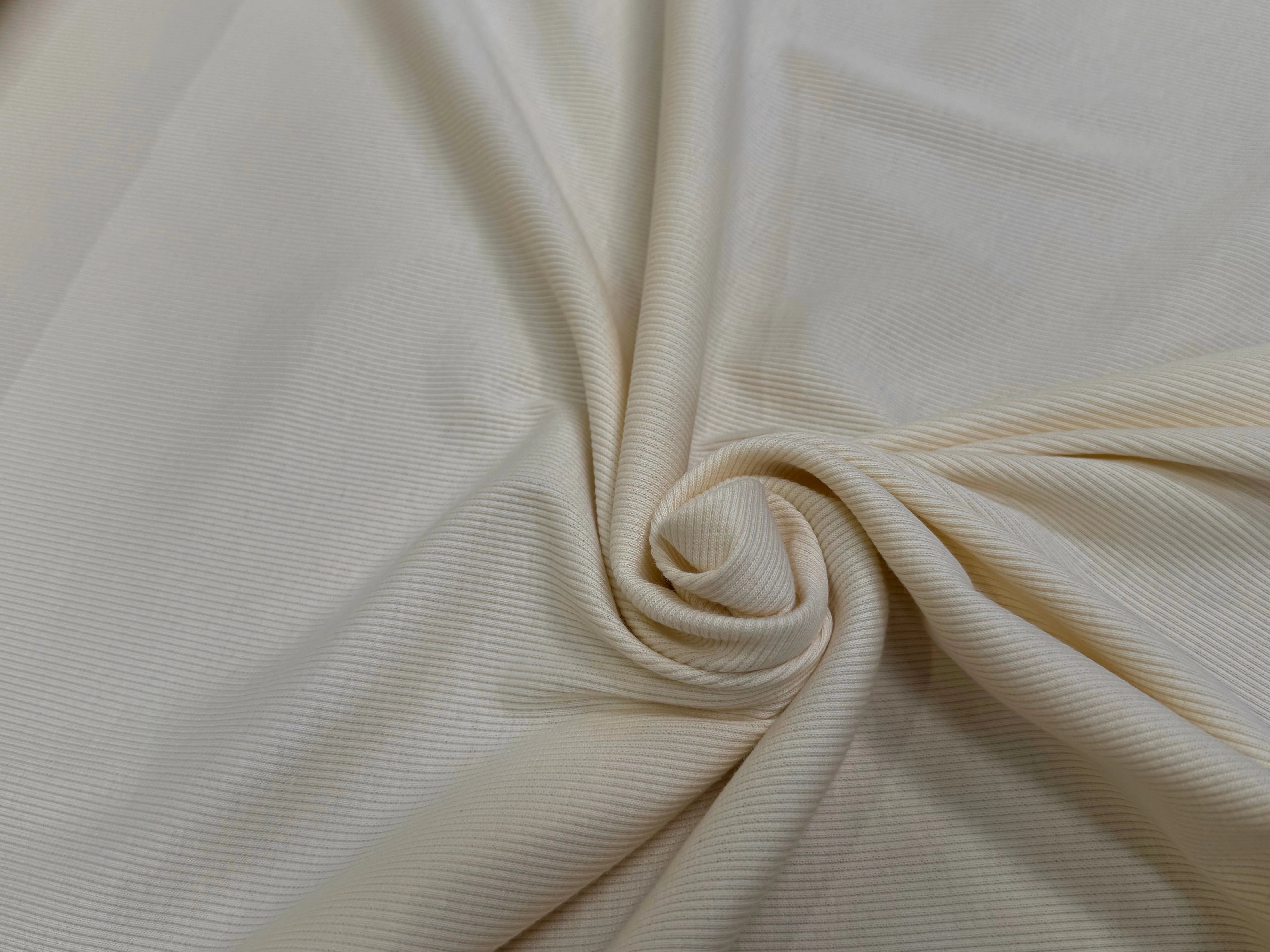 MAILLE COTON CÔTE 1X1 STRETCH COULEUR NATURELLE - My Little Coupon