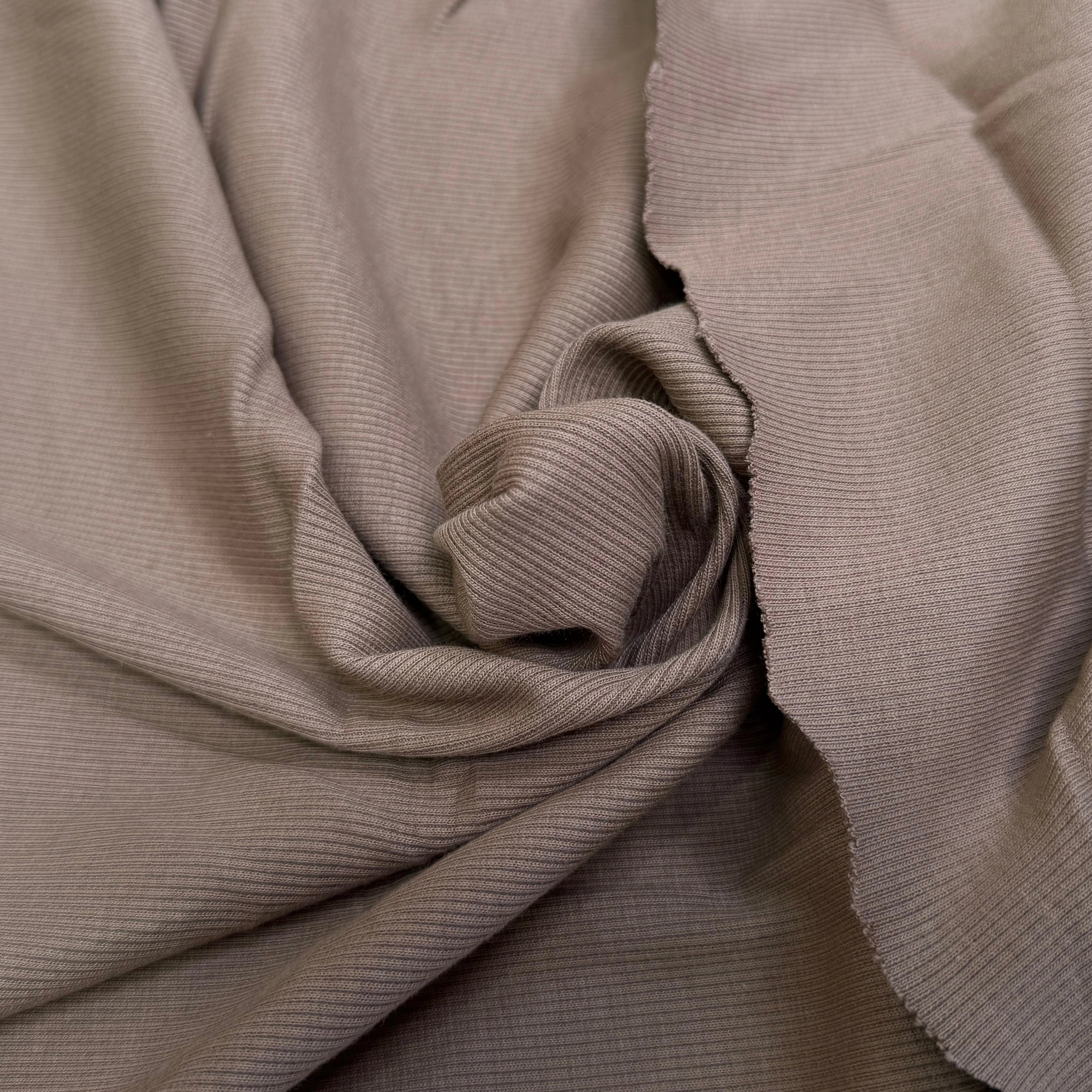 MAILLE COTON CÔTE 1X1 STRETCH DARK SAND - My Little Coupon