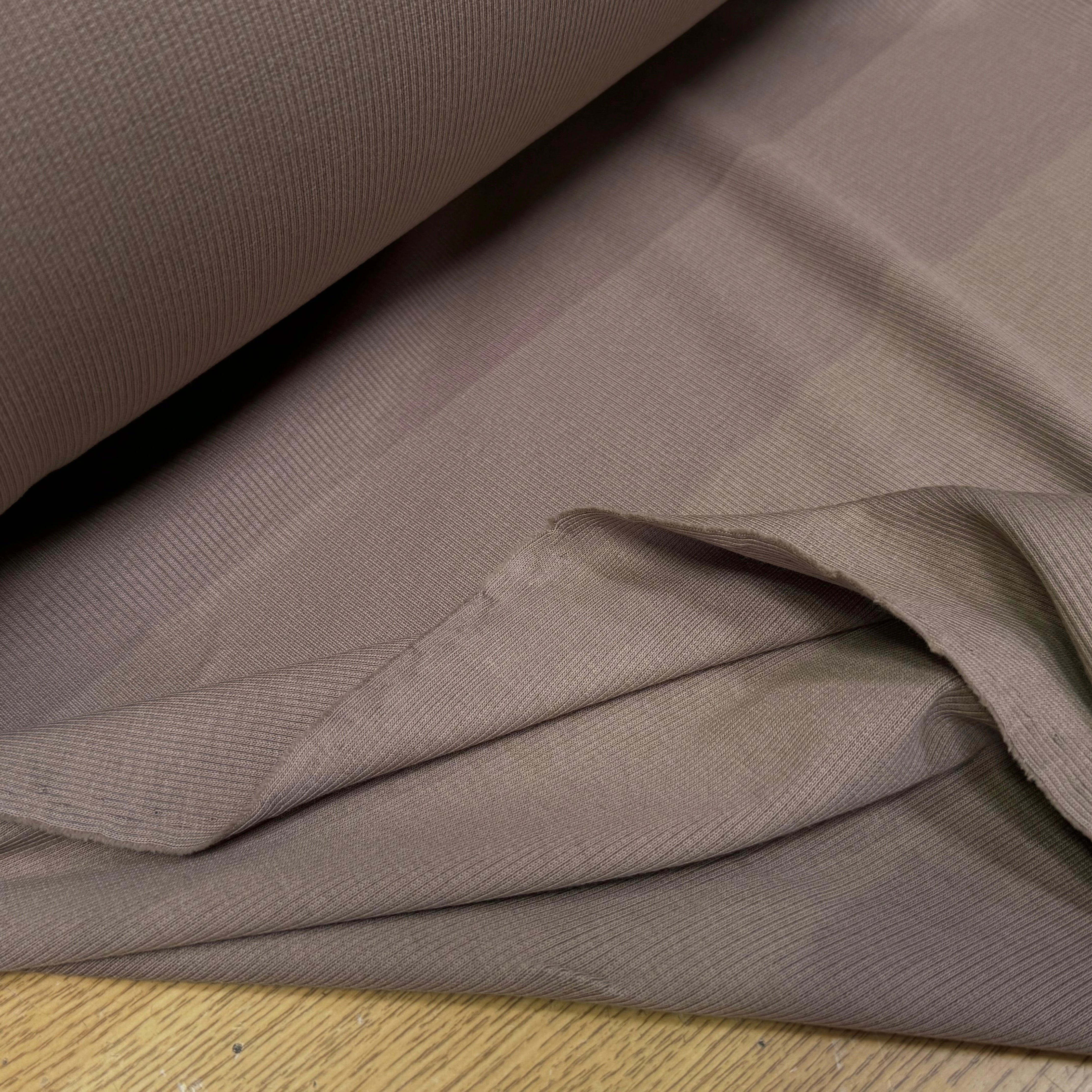 MAILLE COTON CÔTE 1X1 STRETCH DARK SAND - My Little Coupon