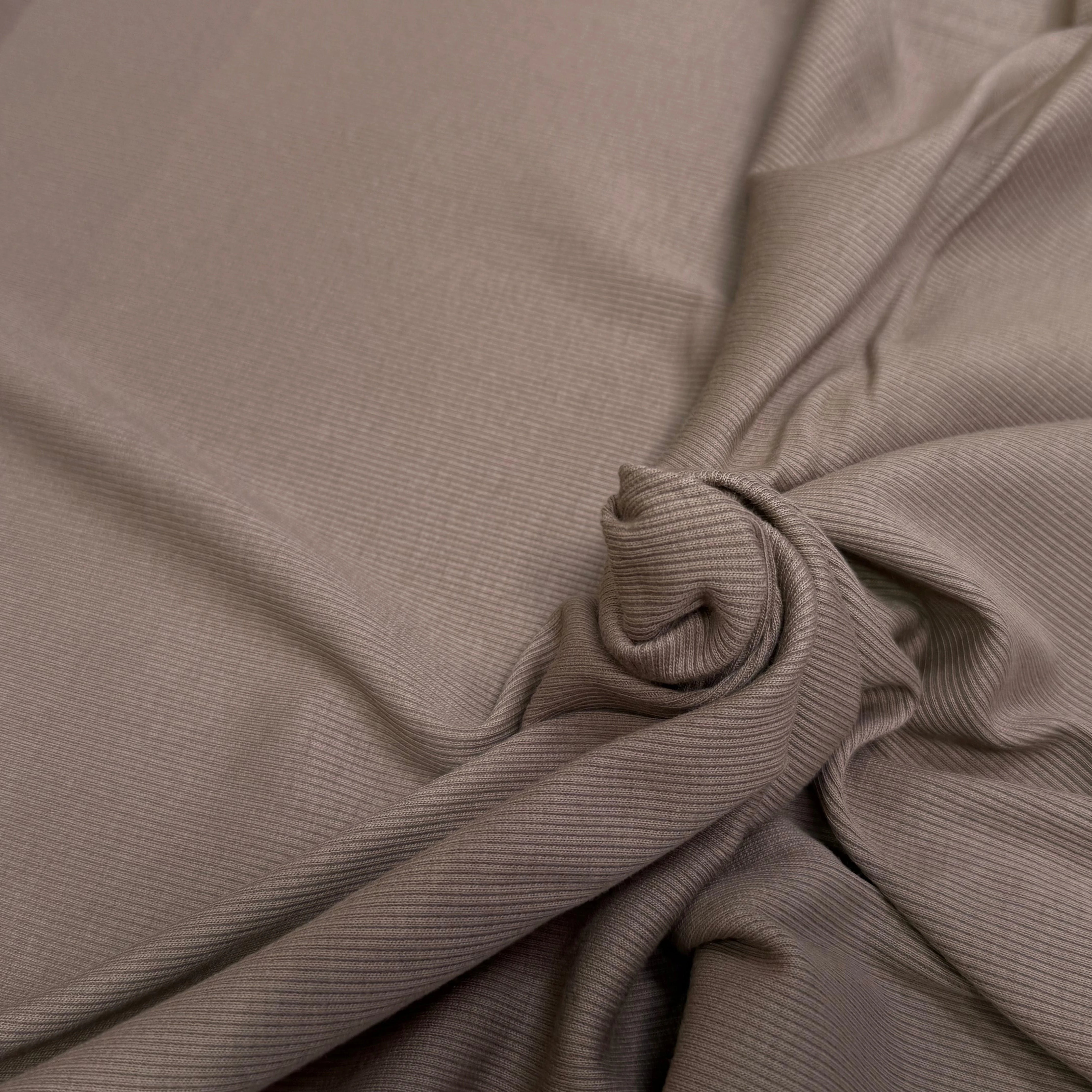 MAILLE COTON CÔTE 1X1 STRETCH DARK SAND - My Little Coupon