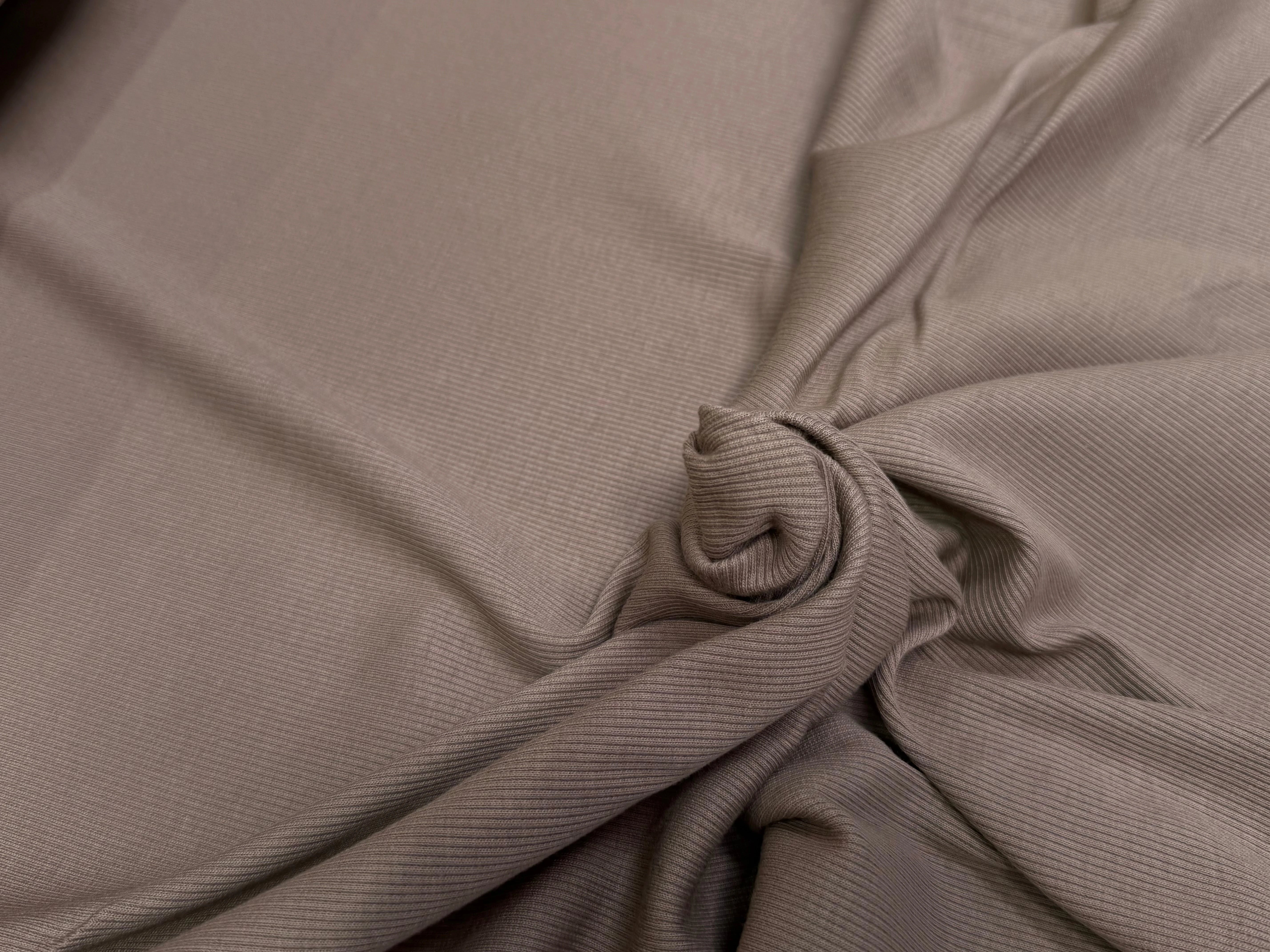 MAILLE COTON CÔTE 1X1 STRETCH DARK SAND - My Little Coupon